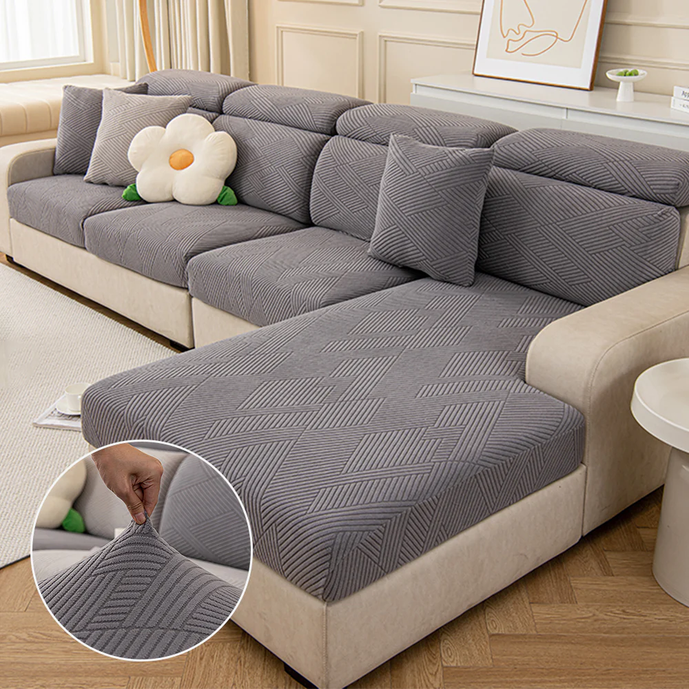 Modern Geometric Stretch Full-Wrap Magic Couch Cover