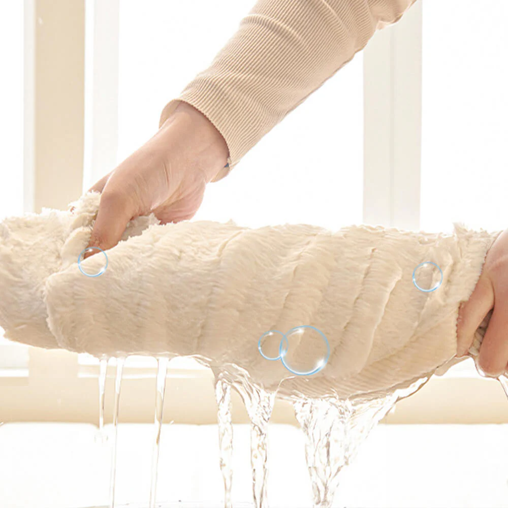 Wave Textured Plush Non-Slip Couch Cover