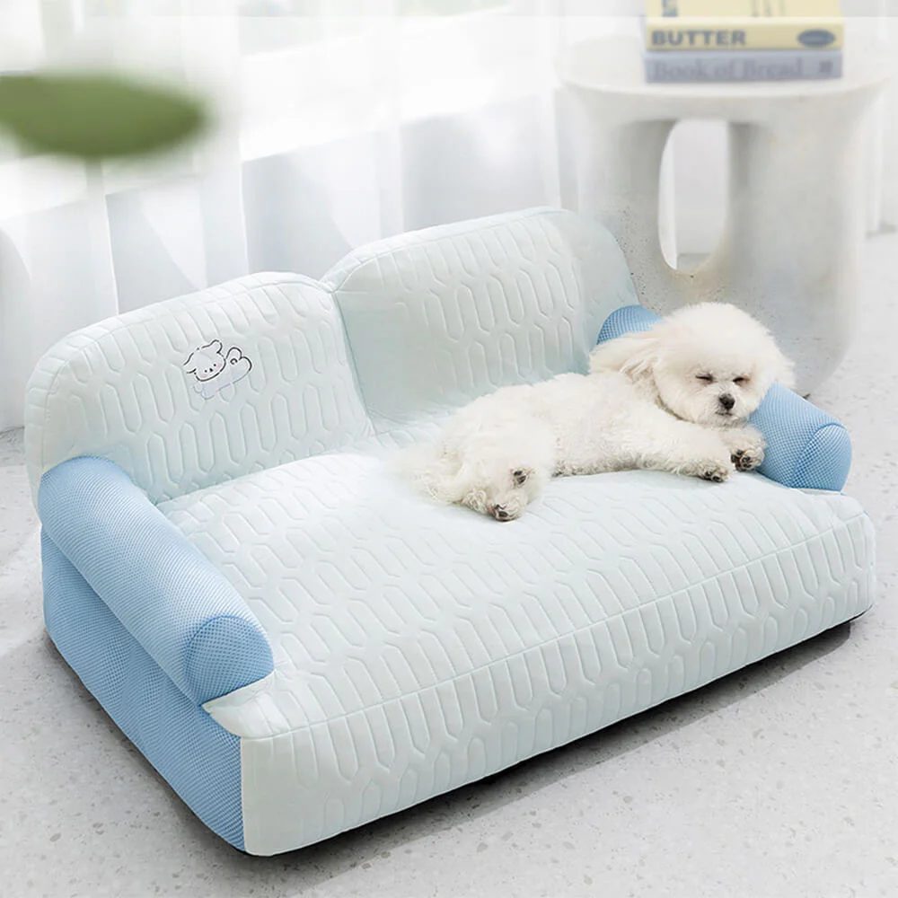 Cooling Breathable Latex Fabric Comfortable Neck Support Dog Sofa Bed