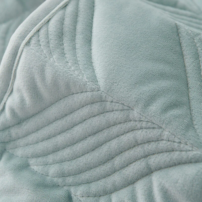 Suede Plush Elegant Pattern Sofa Protective Non-Slip Couch Cover