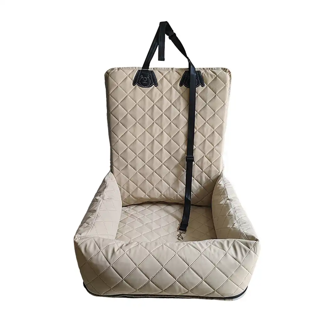 Water-Repellent PU Leather Scratch-Resistant Car Travel Dog Car Seat Bed