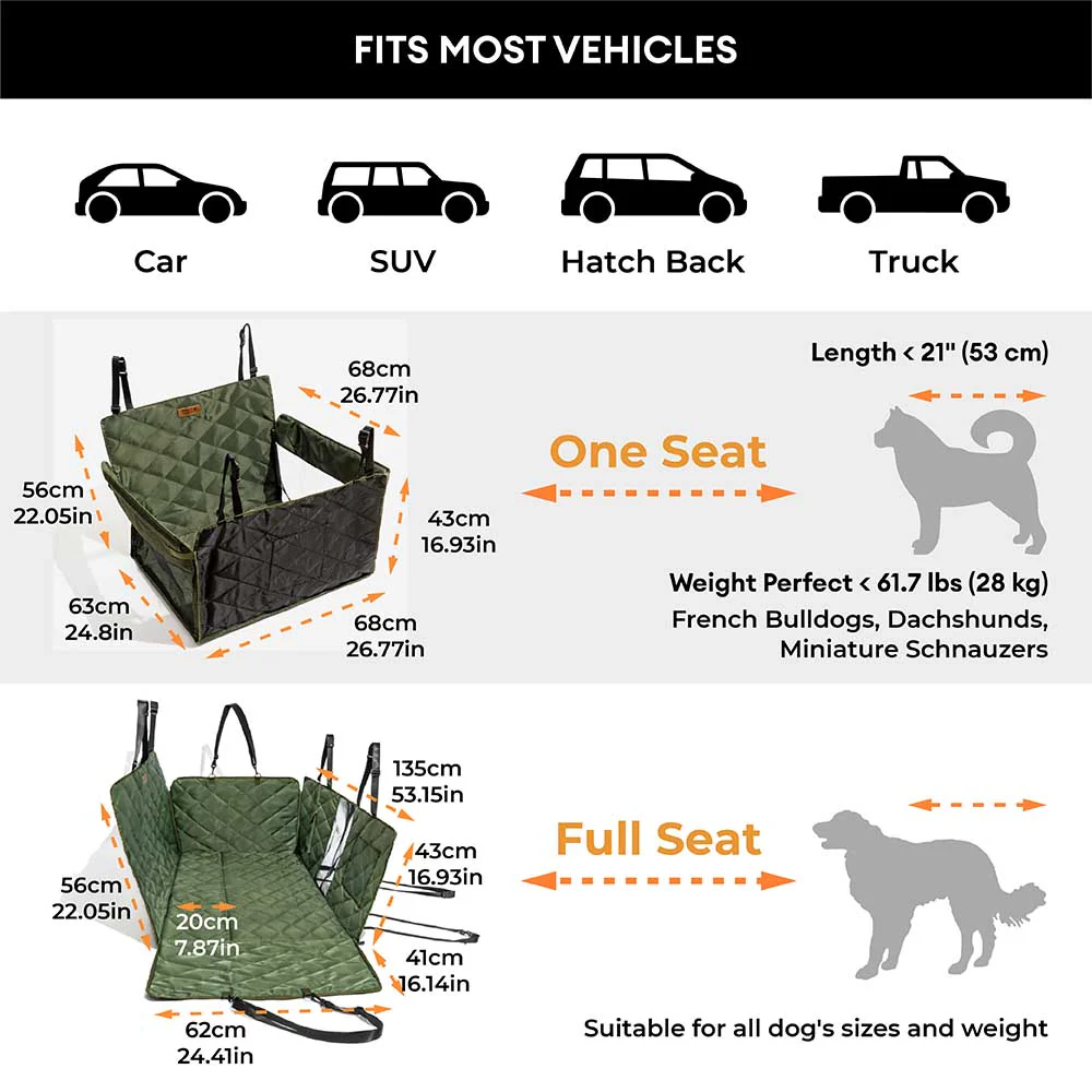 Mobile Bedroom Extra-Large Full Coverage Dog Back Seat Extender - Ideal for Travel & Camping