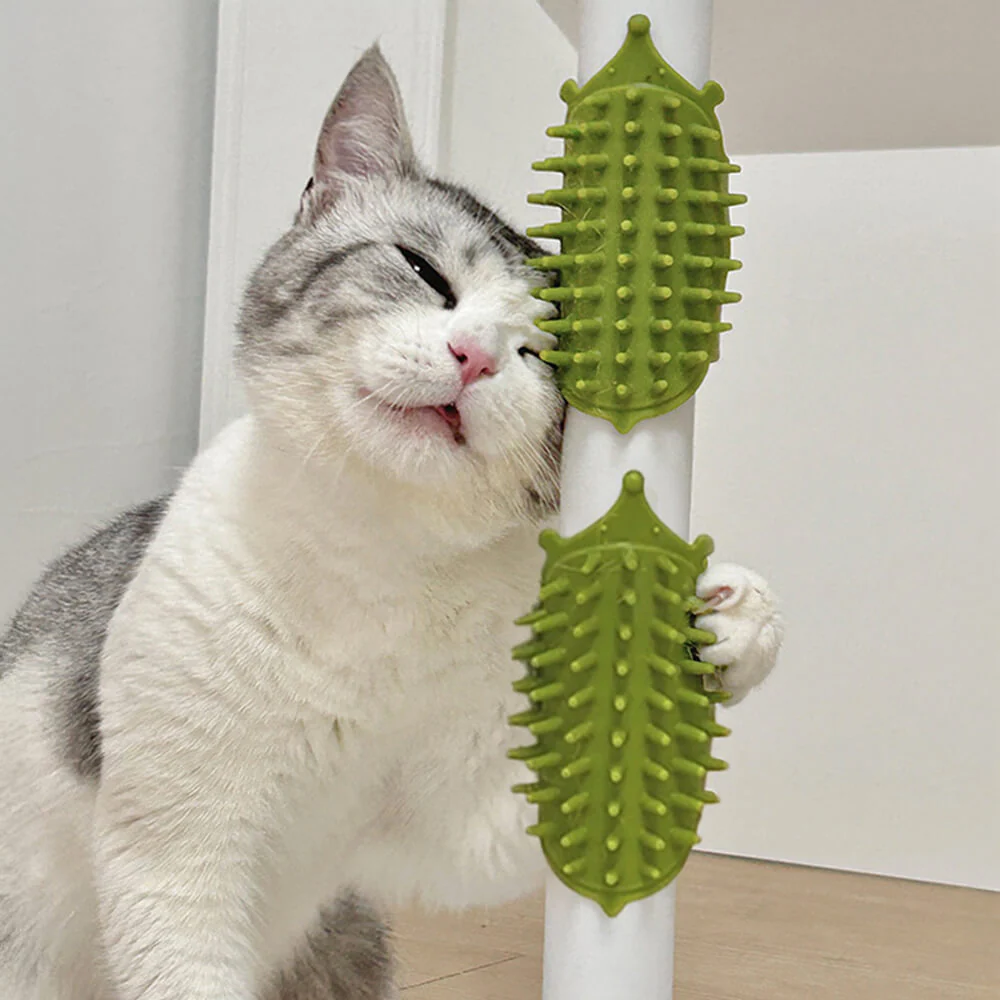 Rubber Table Leg Pet Self- Scratch Massager Brush