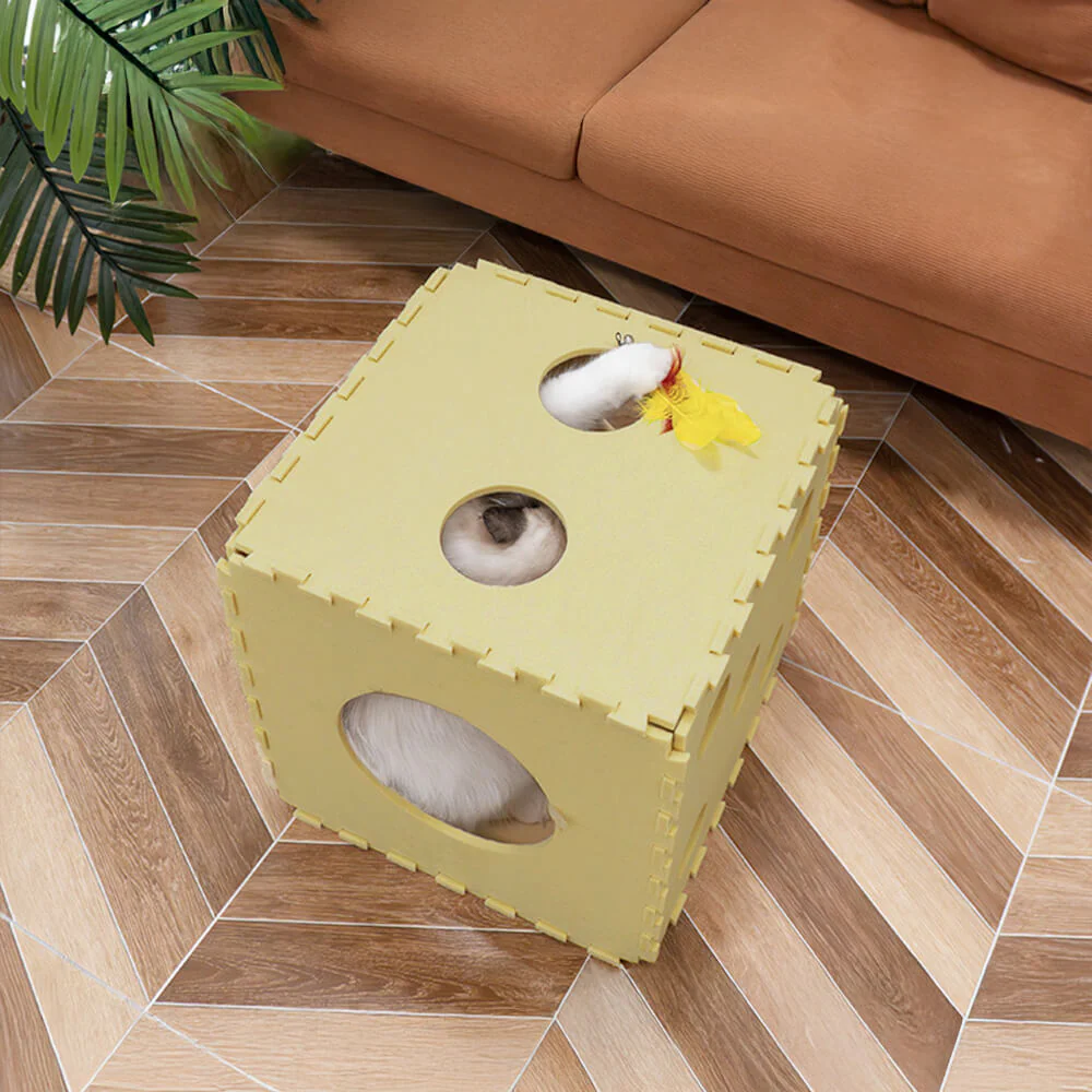Removable Multifunctional Scratch-Resistant Felt Cloth Cat House Cube