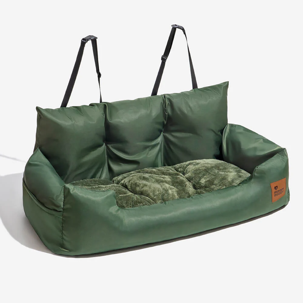 Travel Bolster Safety Waterproof Medium Large Dog Car Back Seat Bed