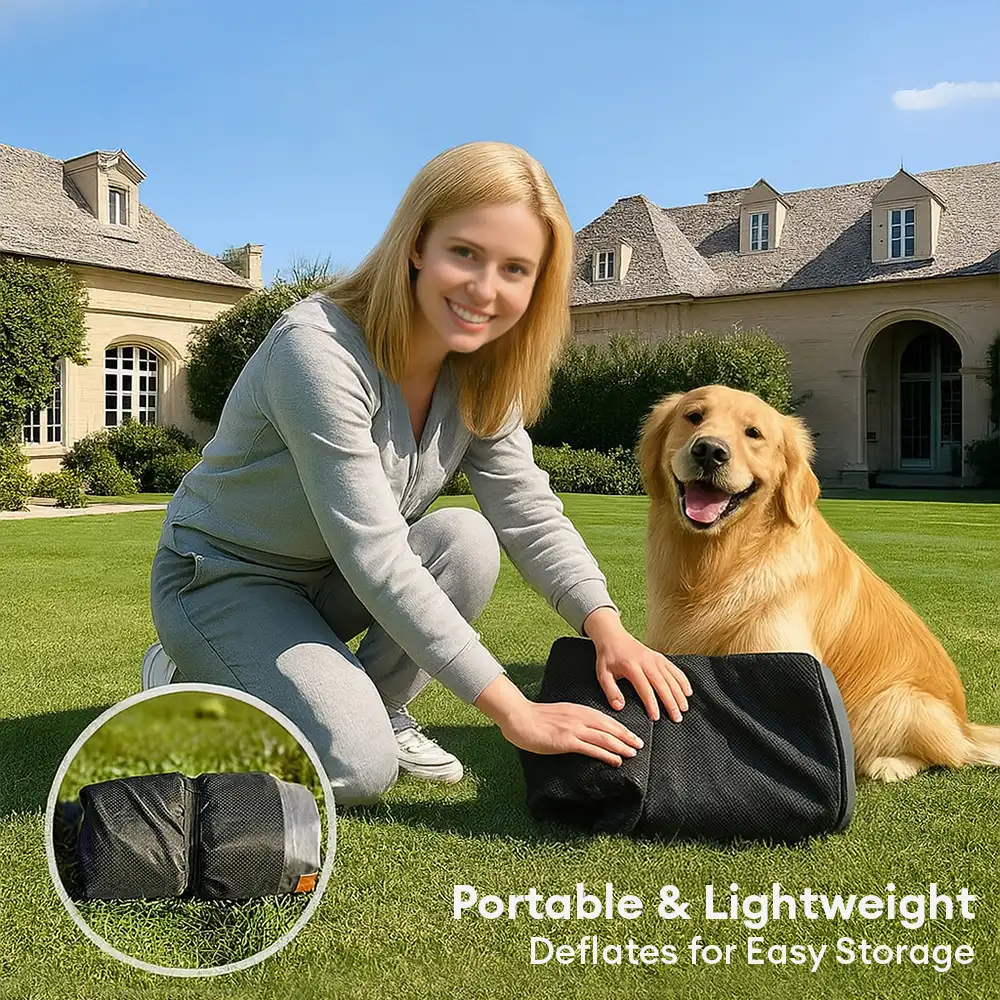 Portable Multi-function Water-resistant Scratch Resistant Inflatable Dog Bed