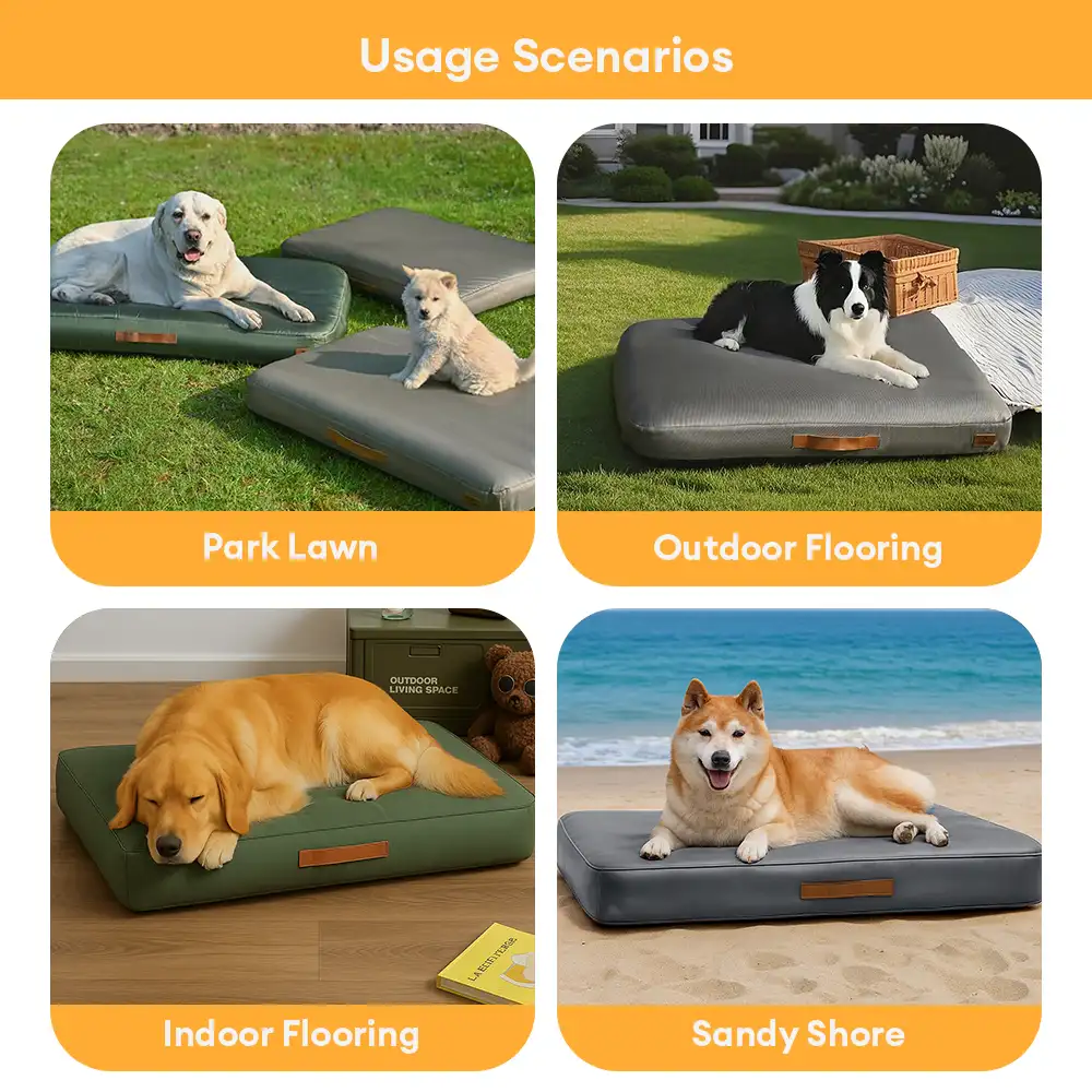 Portable Multi-function Water-resistant Scratch Resistant Inflatable Dog Bed
