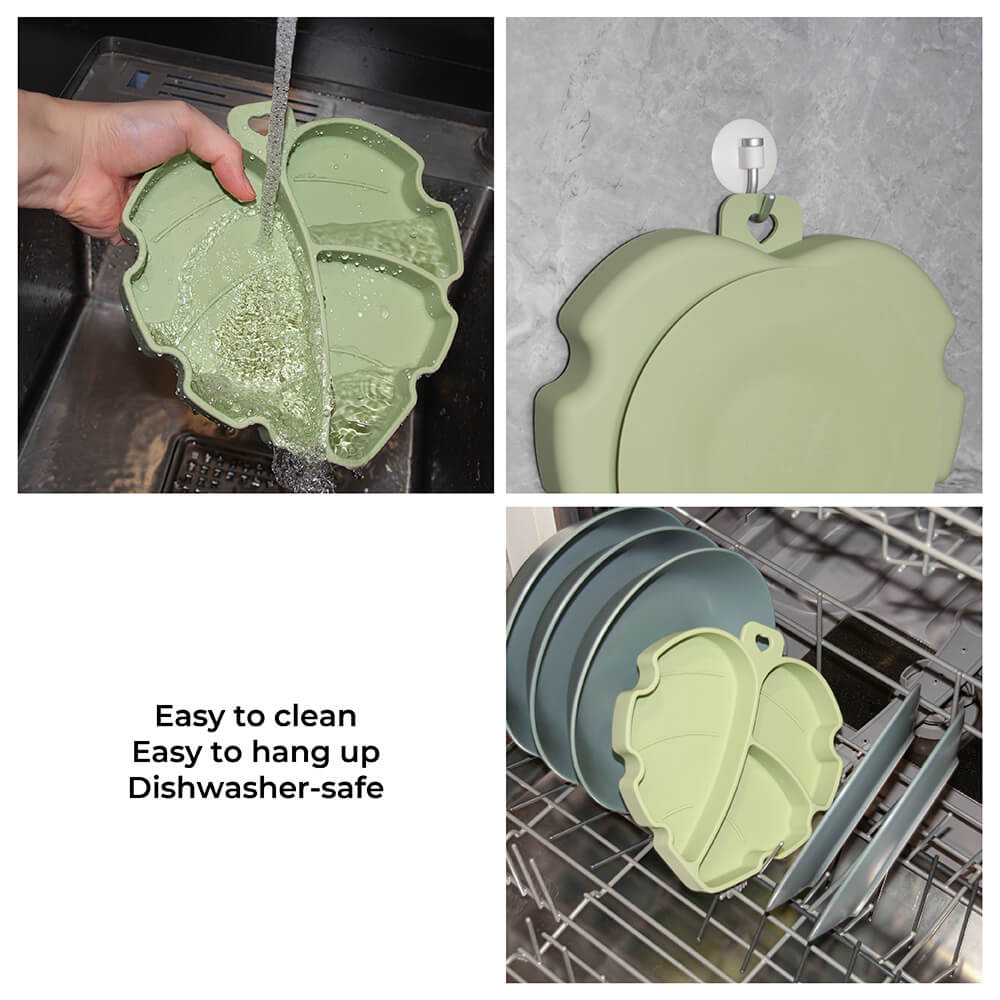 Suction Cup Pet Bowls - Leaf