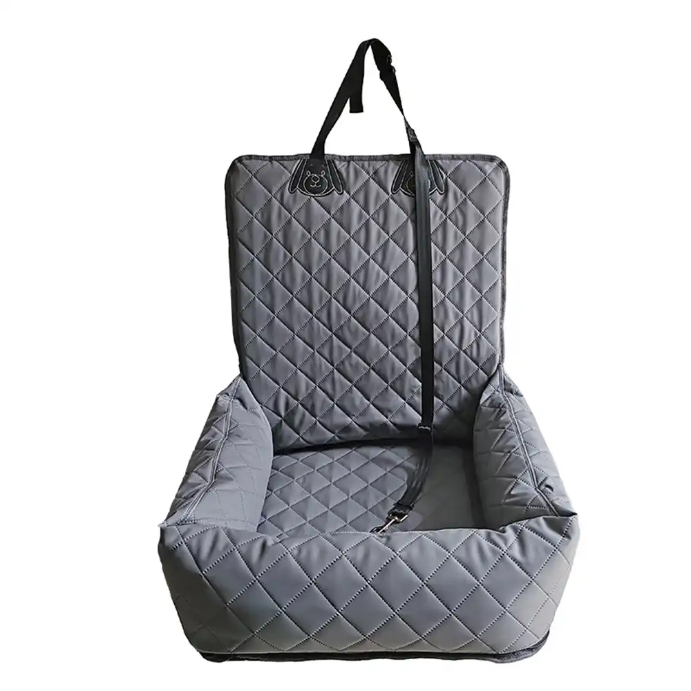 Water-Repellent PU Leather Scratch-Resistant Car Travel Dog Car Seat Bed