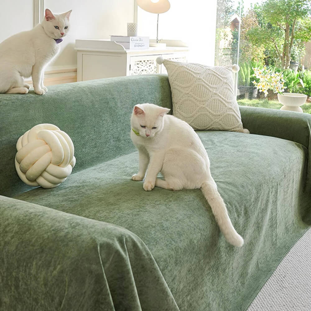 Soft and Waterproof Scratch-Resistant Non-Linting Throw Couch Cover
