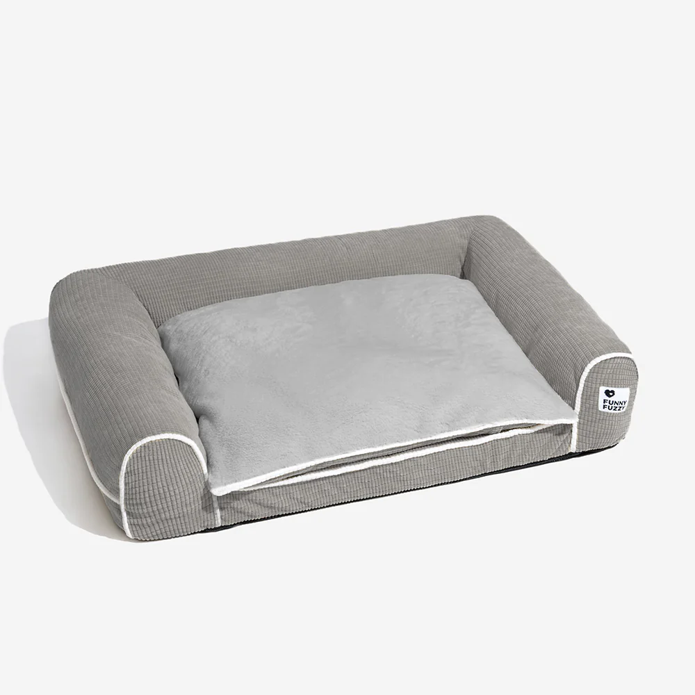 Deluxe Flannel Double-Layer Orthopedic Dog Sofa Bed