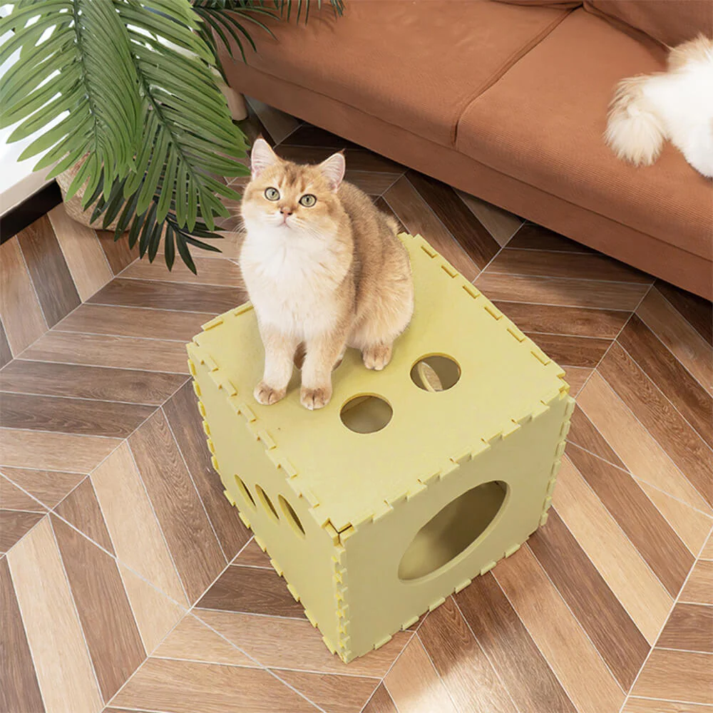 Removable Multifunctional Scratch-Resistant Felt Cloth Cat House Cube