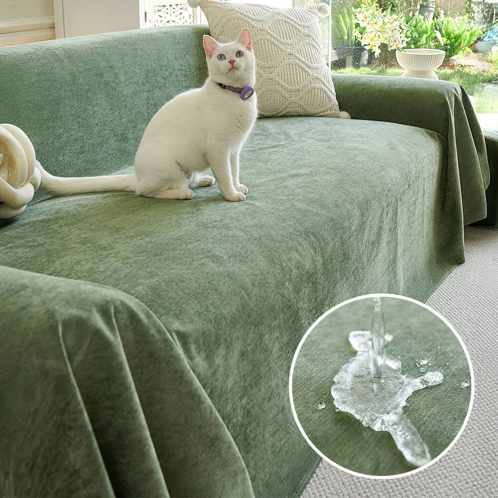Soft and Waterproof Scratch-Resistant Non-Linting Throw Couch Cover