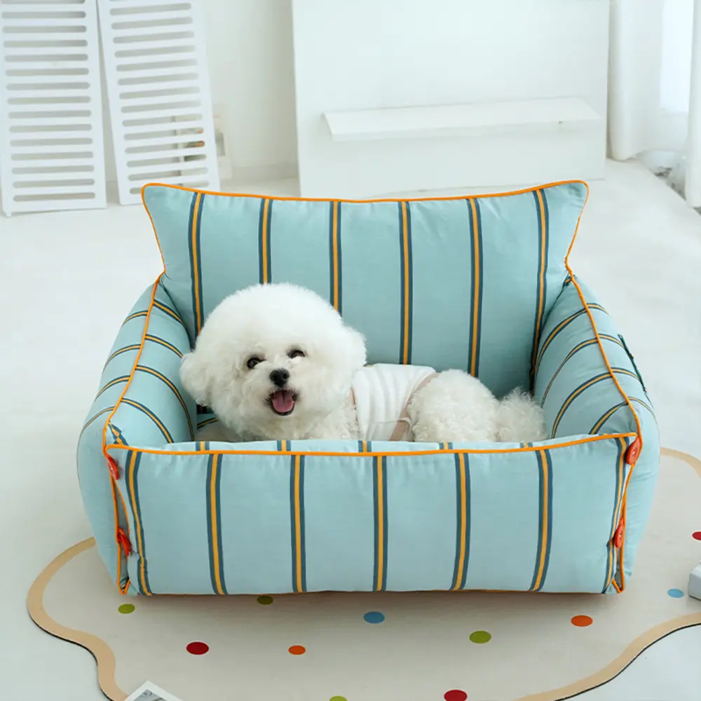 Cotton Comfort Calming Bed Dog Sofa Bed