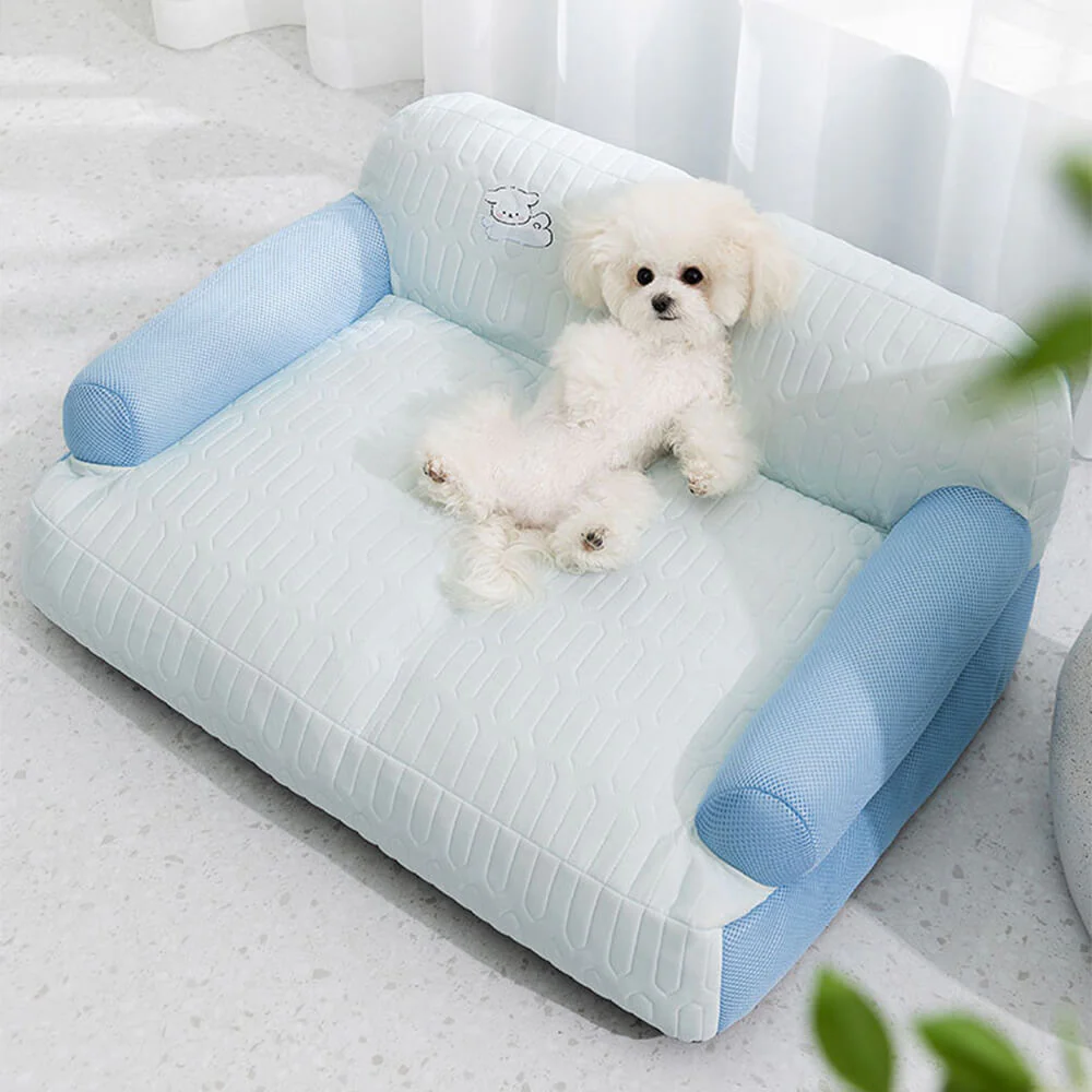 Cooling Breathable Latex Fabric Comfortable Neck Support Dog Sofa Bed