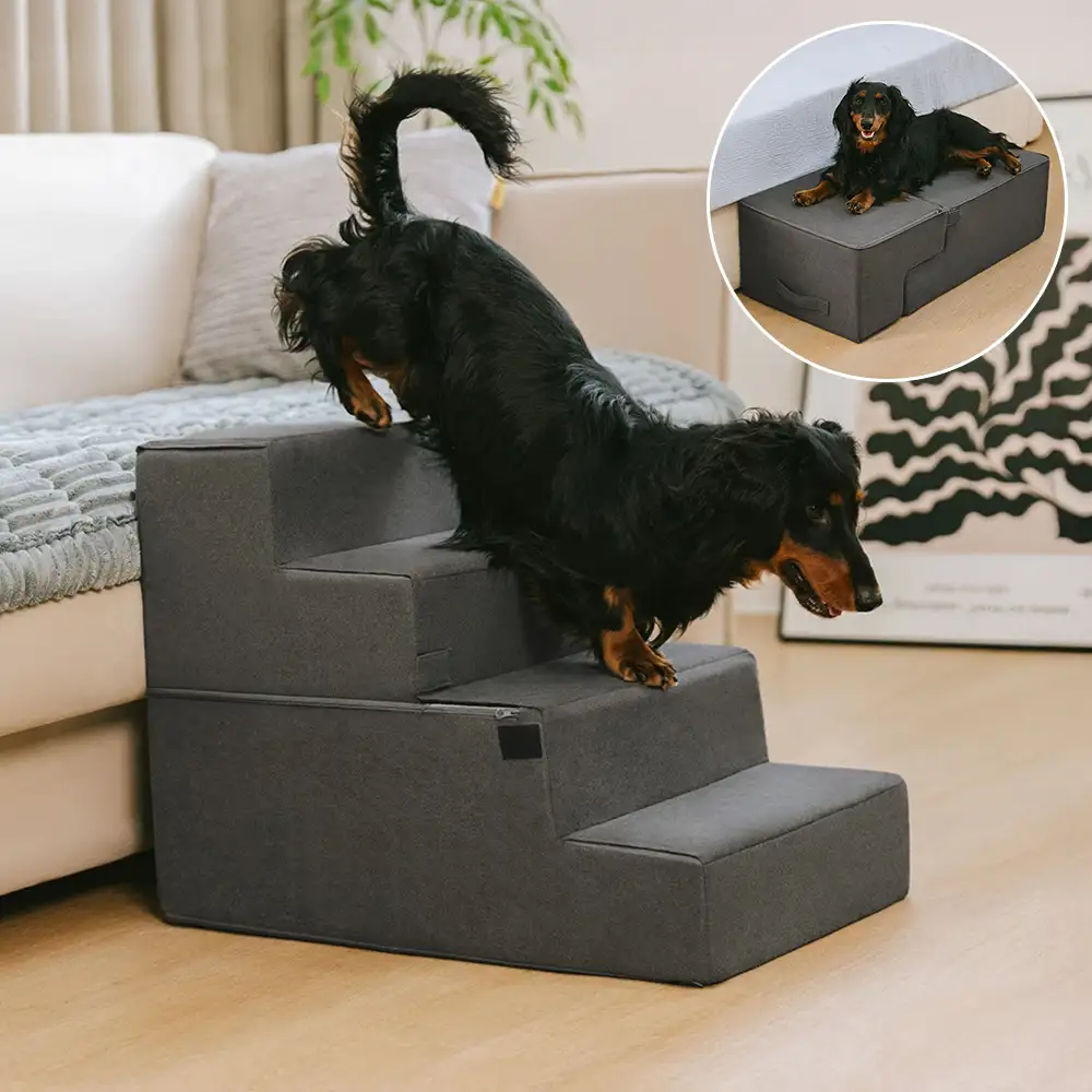 All-in-One Convertible Dog Stairs - Comfortable Joint Support