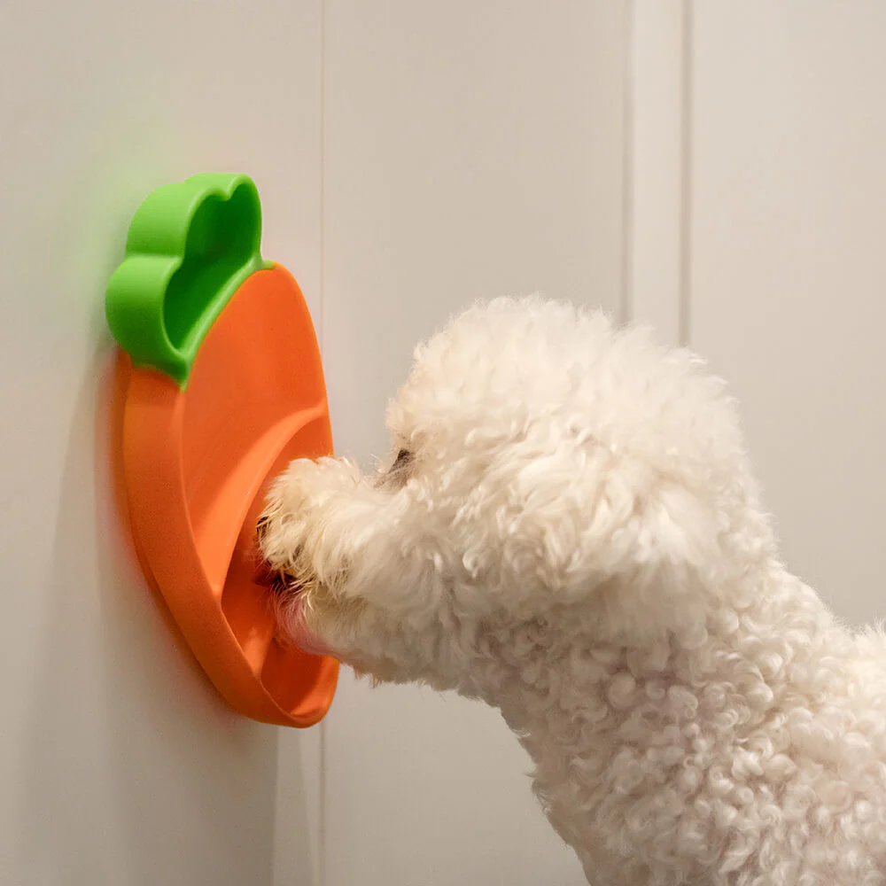 Carrot Silicone Suction Cup Pet Bowls