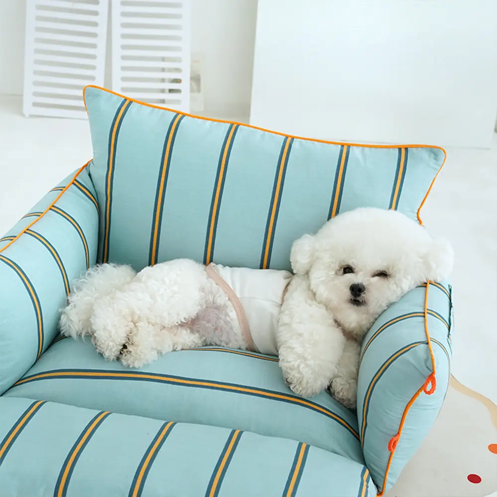 Cotton Comfort Calming Bed Dog Sofa Bed