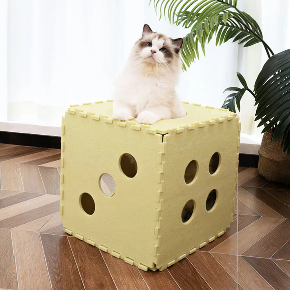 Removable Multifunctional Scratch-Resistant Felt Cloth Cat House Cube