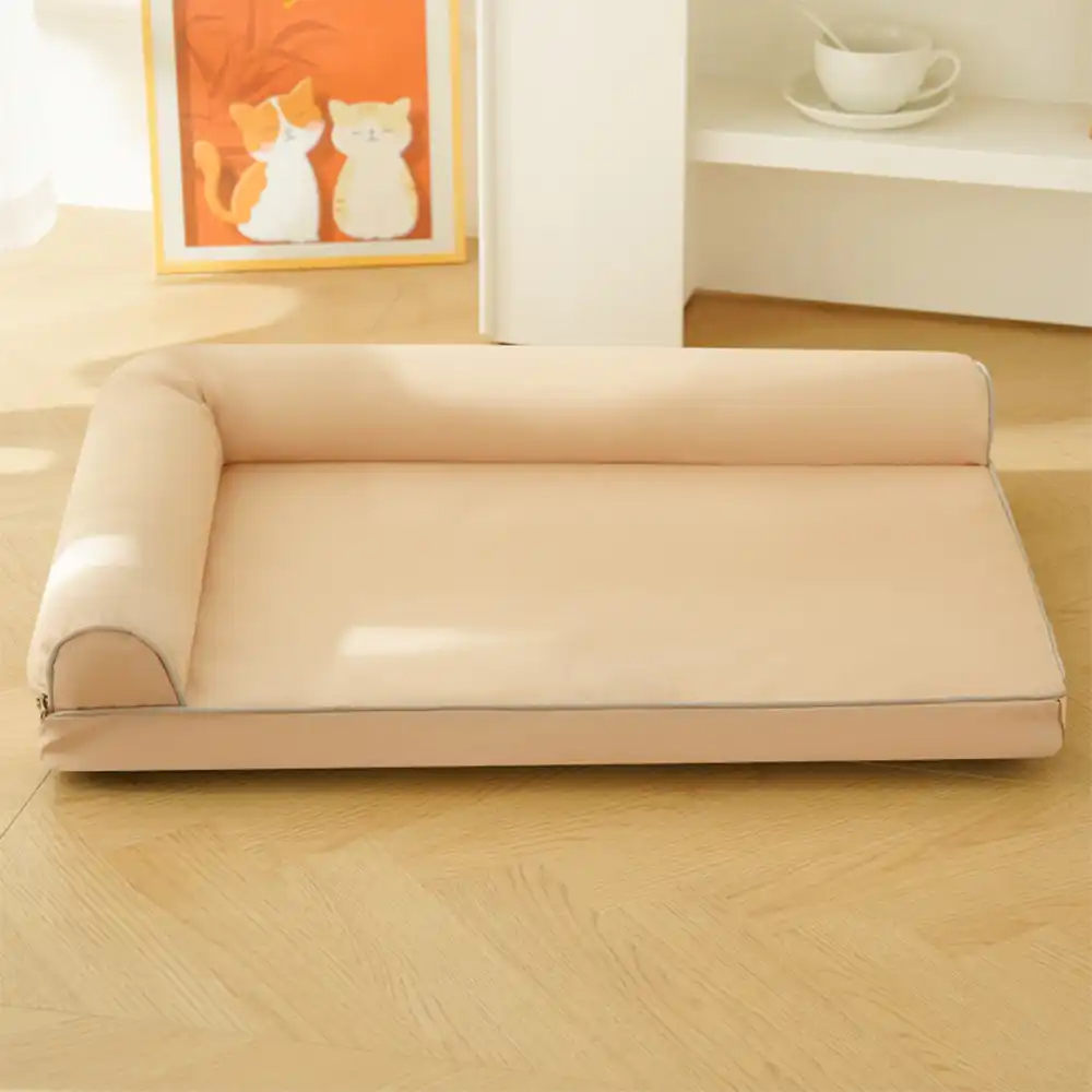 Waterproof Egg Foam Orthopedic Bed with L Bolster Sides Large Dog Bed