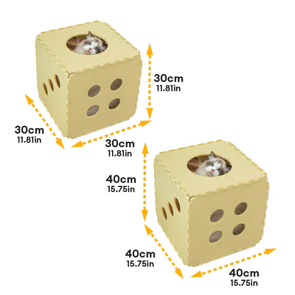 Removable Multifunctional Scratch-Resistant Felt Cloth Cat House Cube