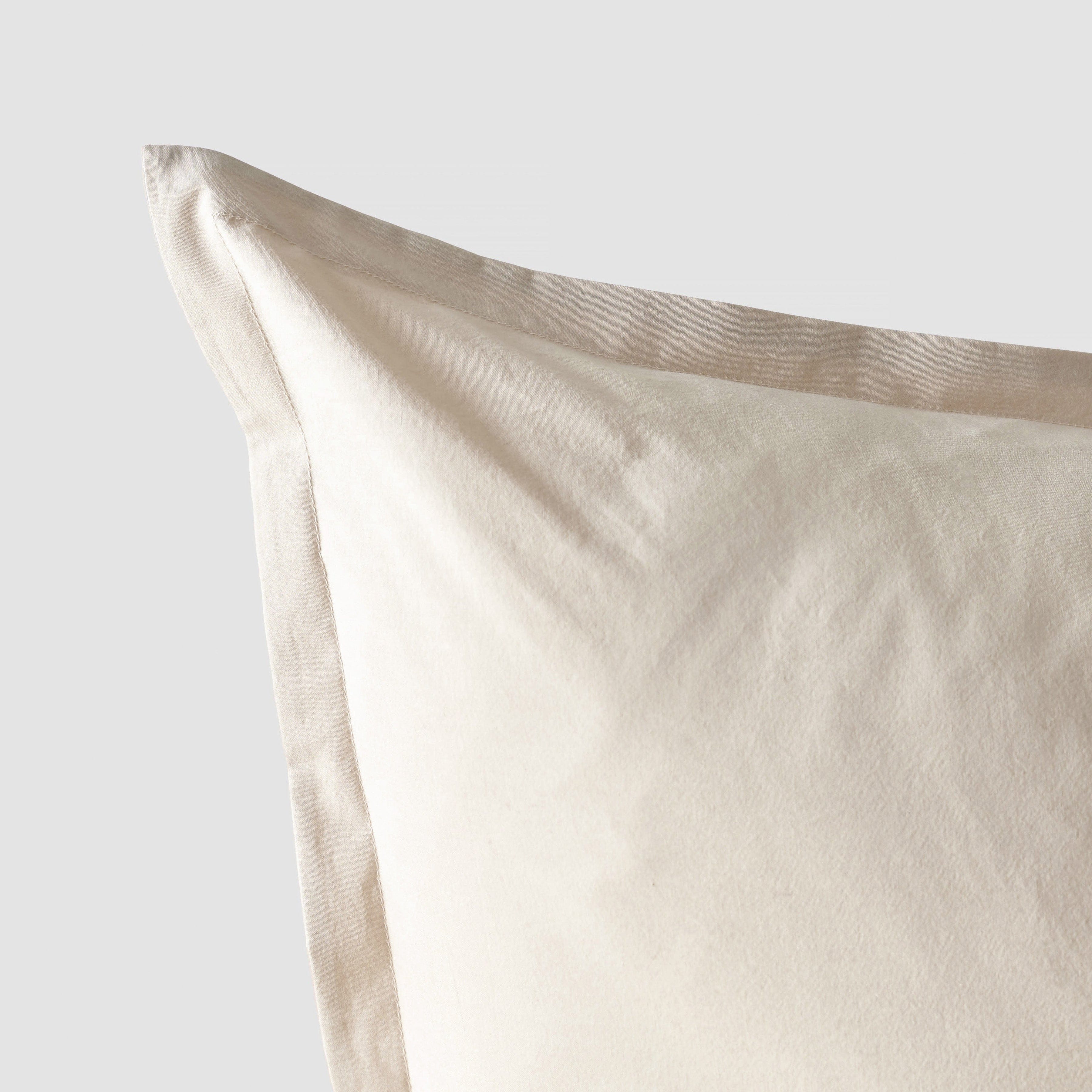 Stonewashed Organic Cotton Percale Euro Shams