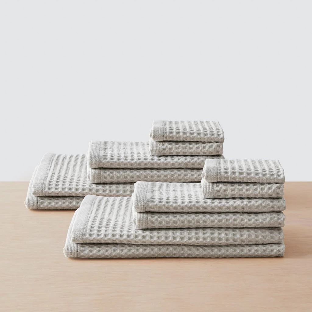 Mara Organic Waffle Bath Towel Set