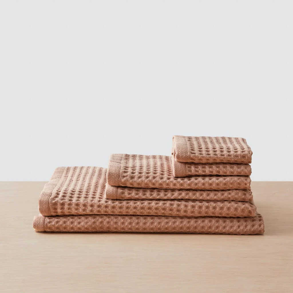 Mara Organic Waffle Bath Towel Set