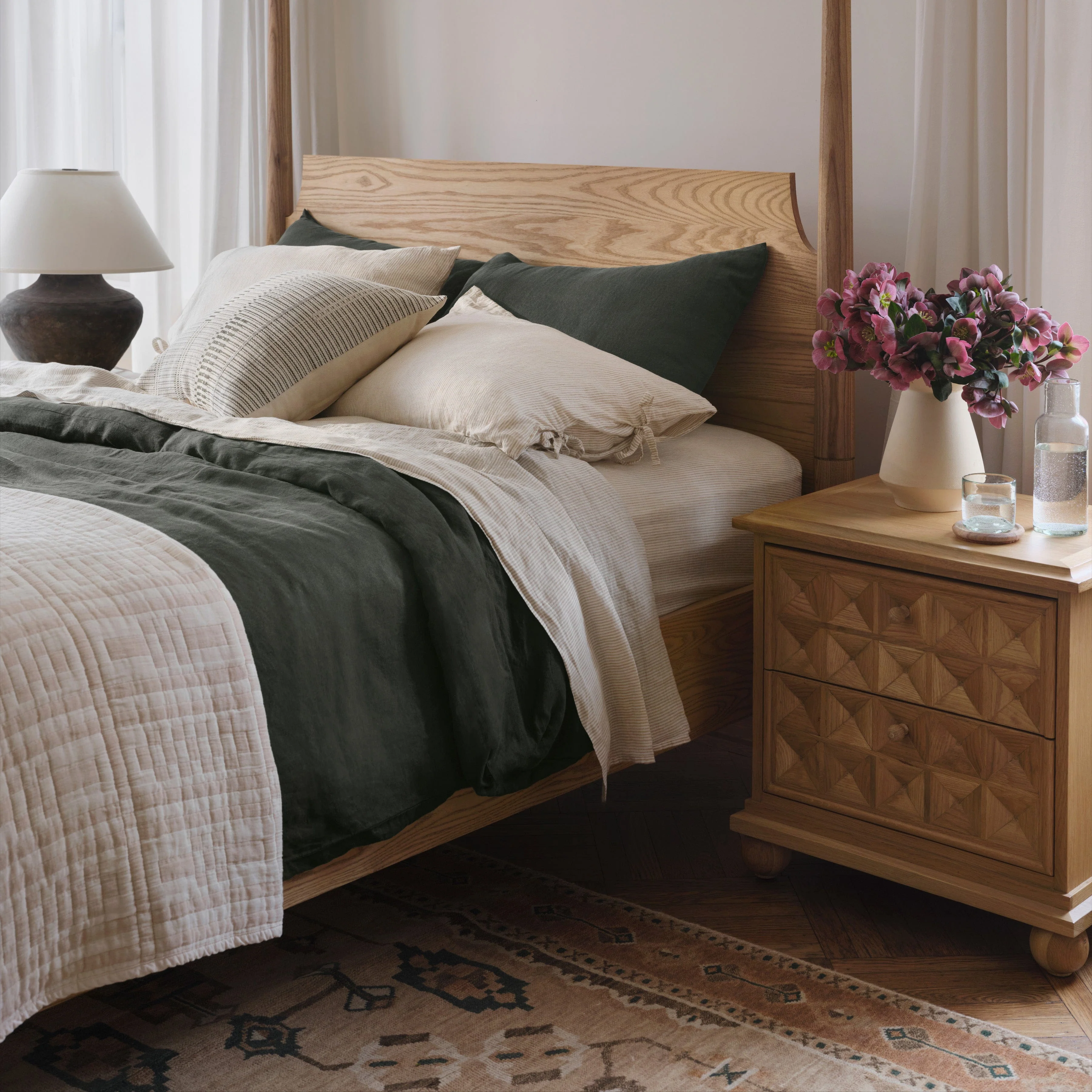 Stonewashed Linen Sheet Set