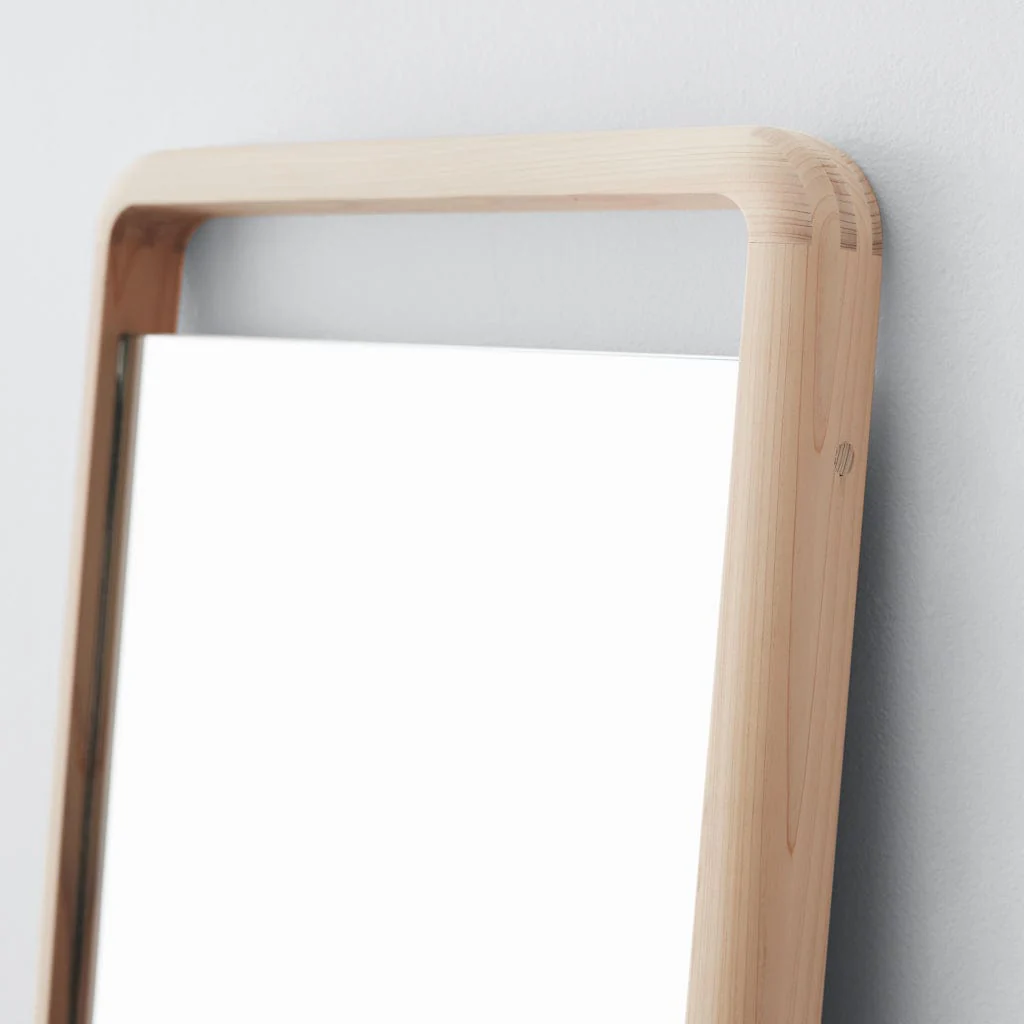 Hinoki Wood Floor Mirror