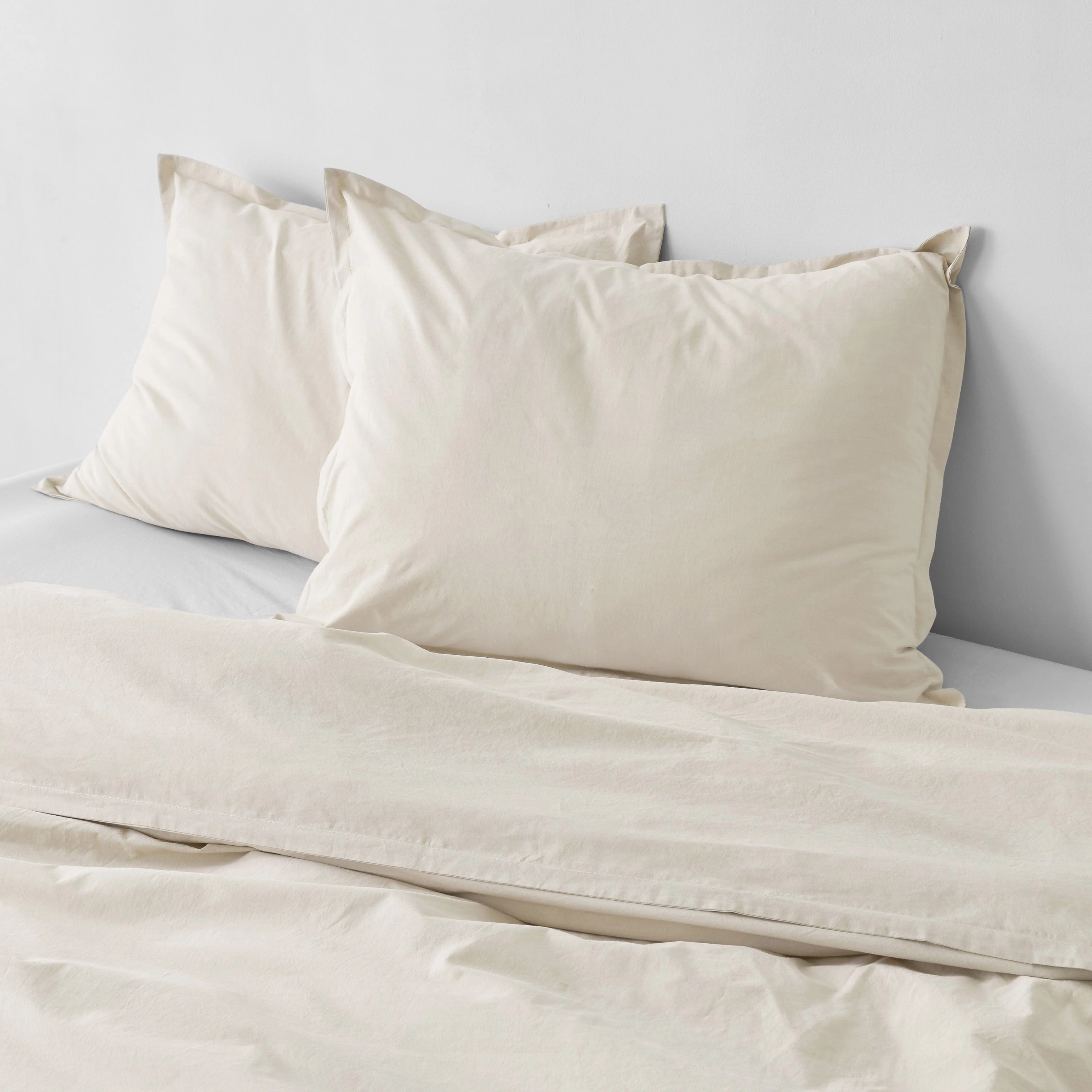 Stonewashed Organic Cotton Percale Shams