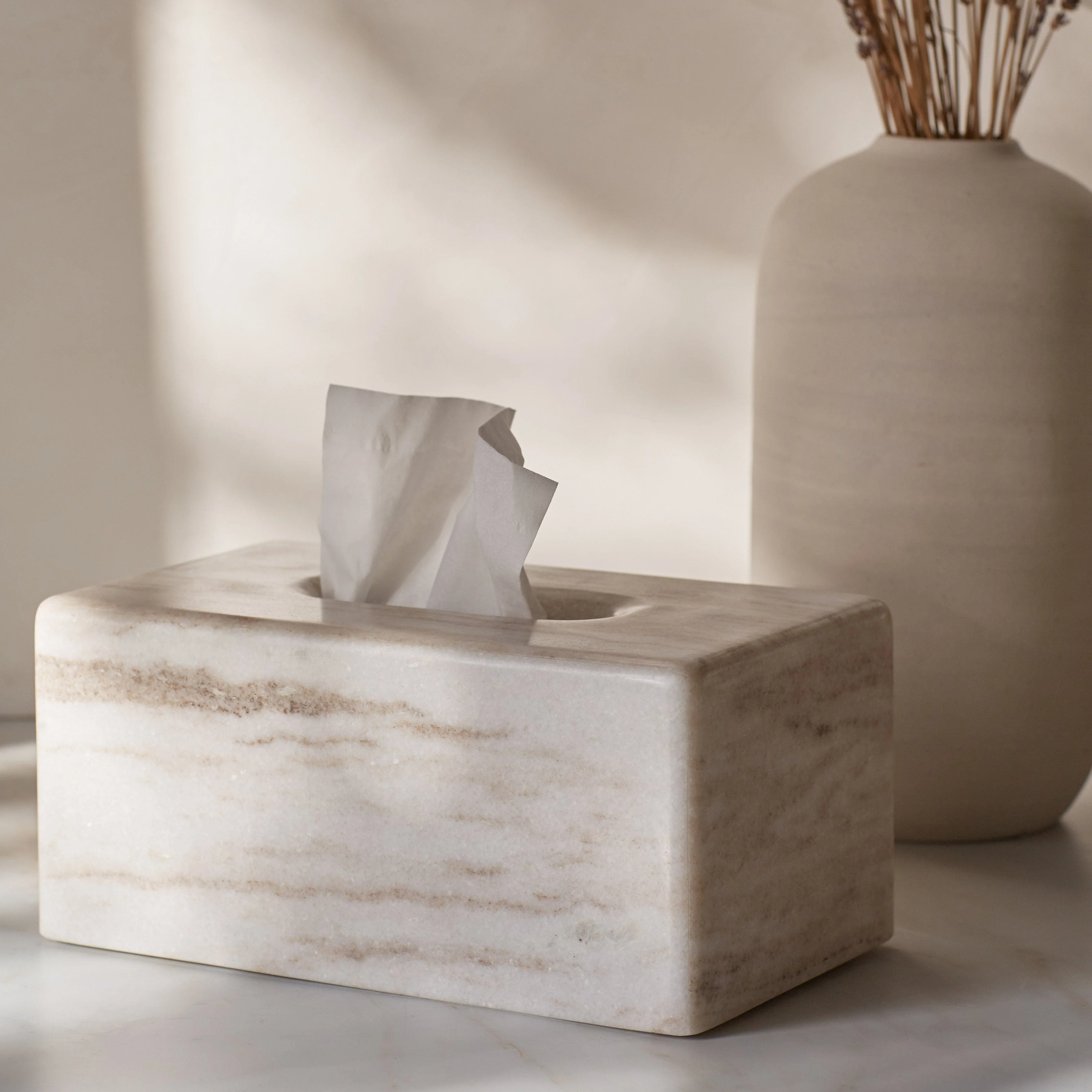 Riya Marble Tissue Box