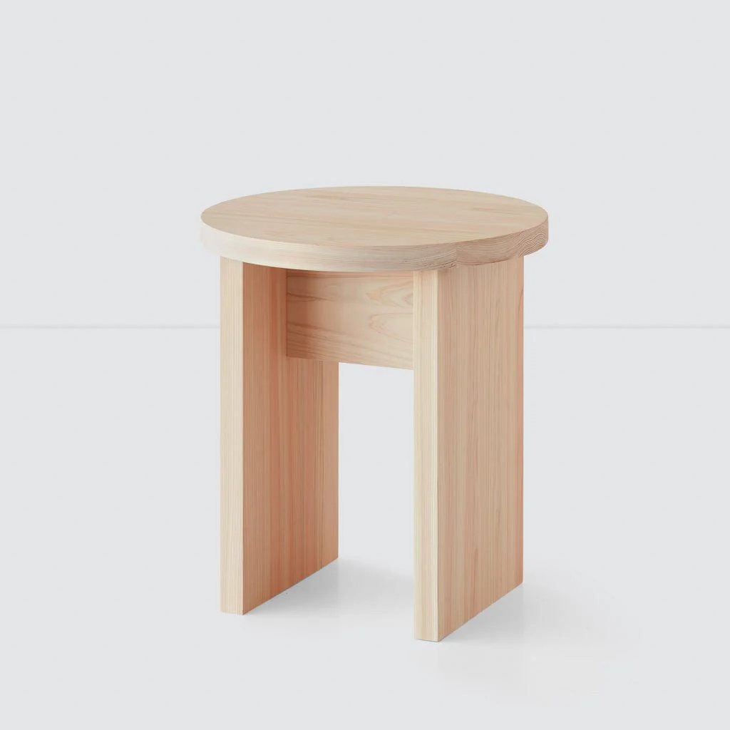 Hinoki Wood Side Table