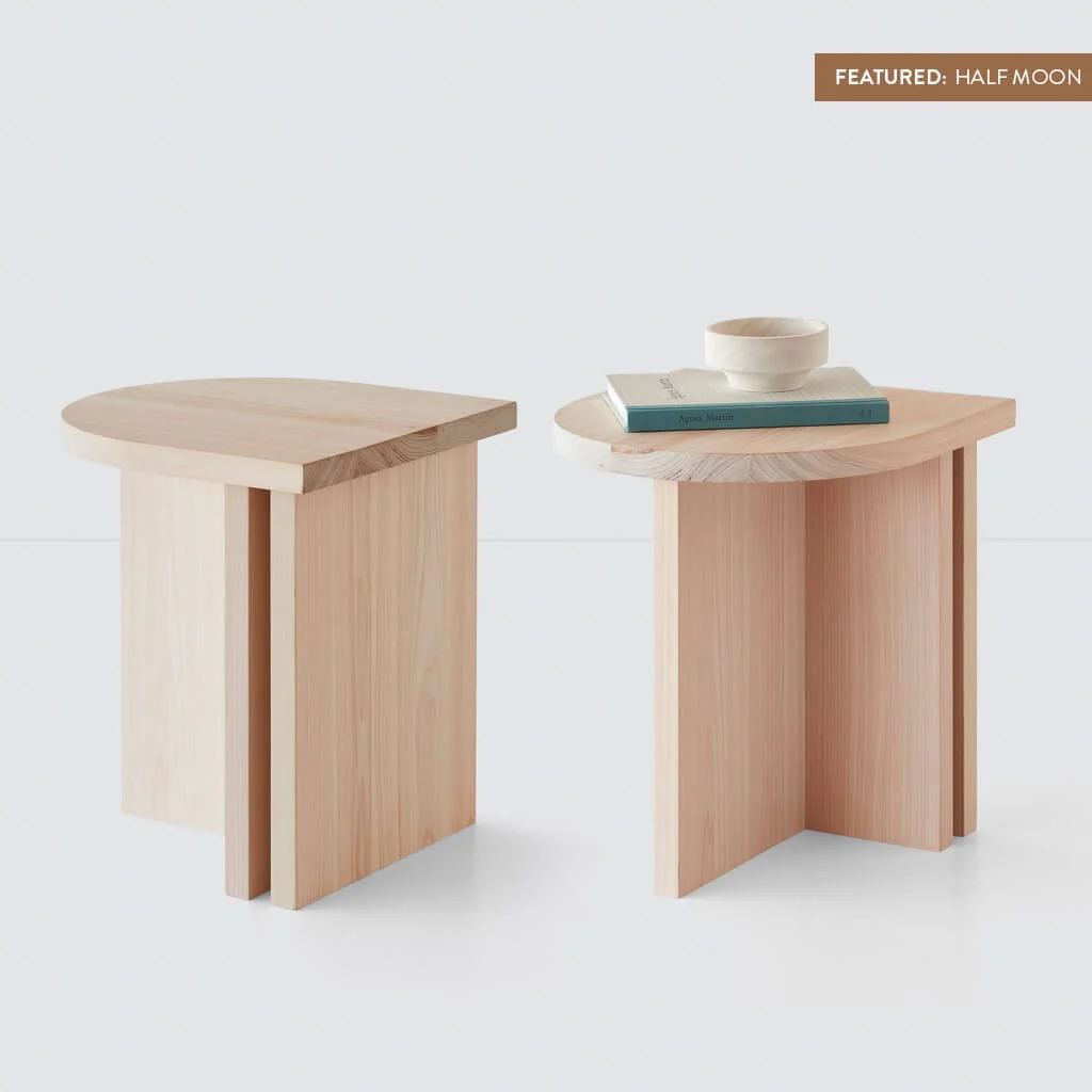 Hinoki Wood Side Table