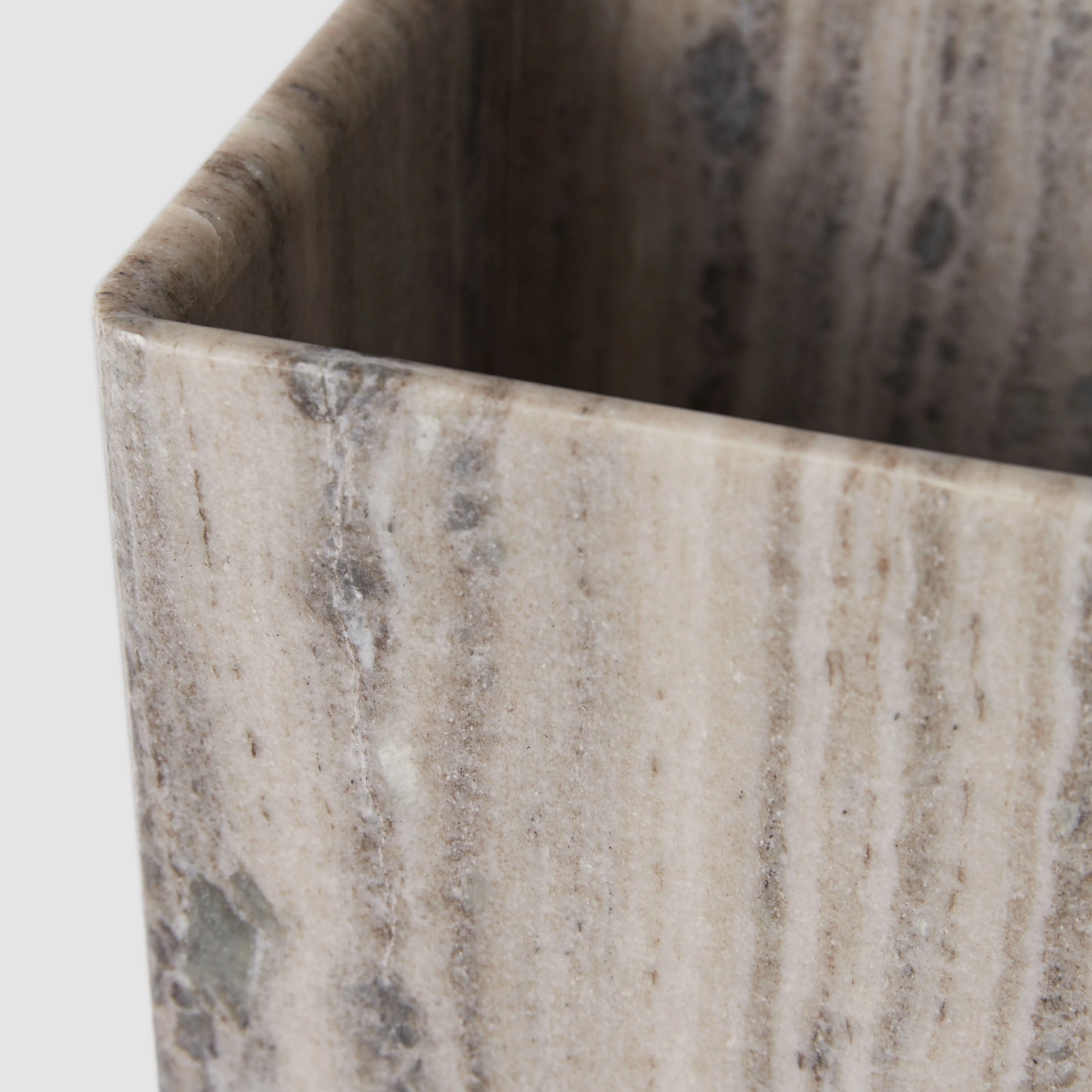 Riya Marble Wastebasket