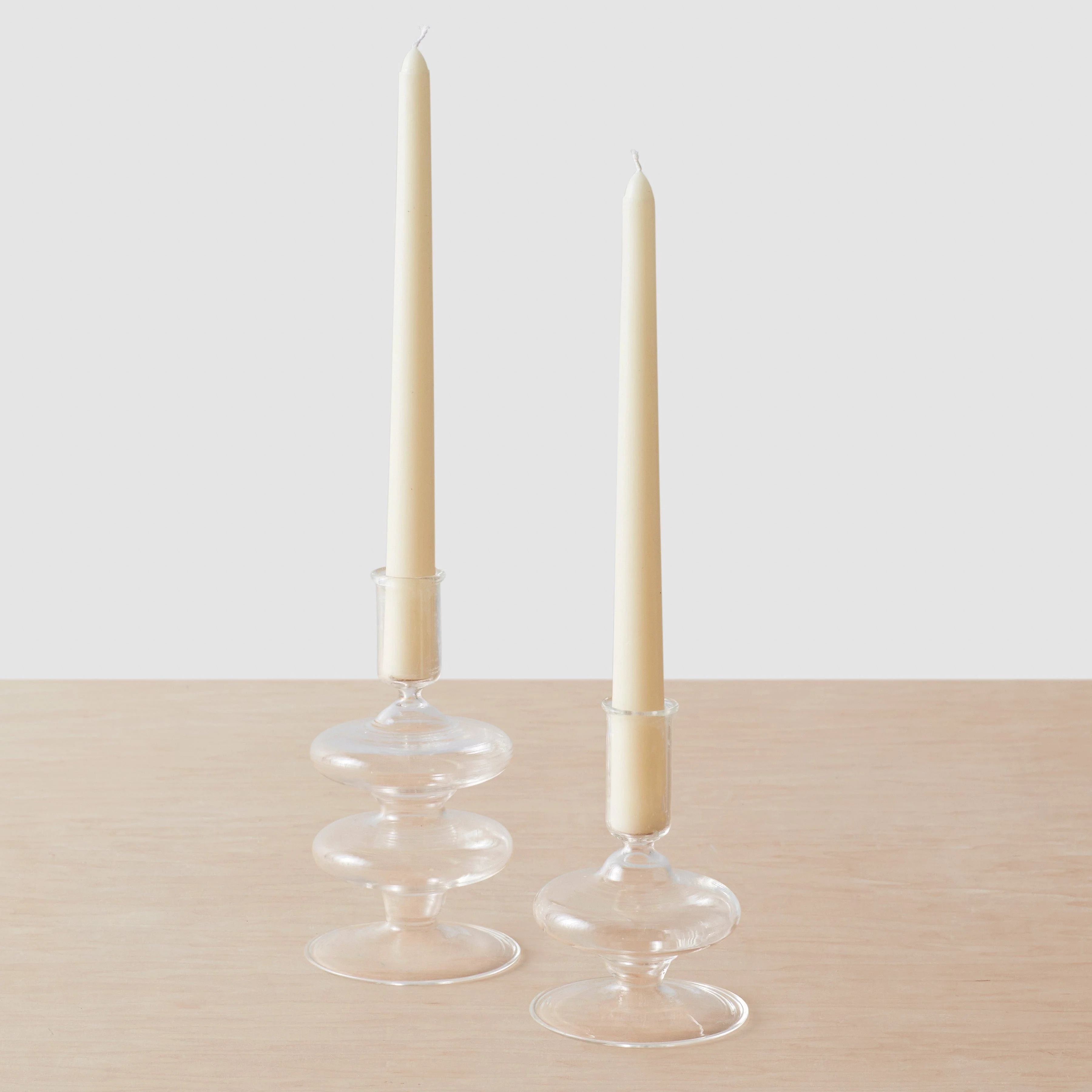 Veeha Glass Candle Holders - Set of 2