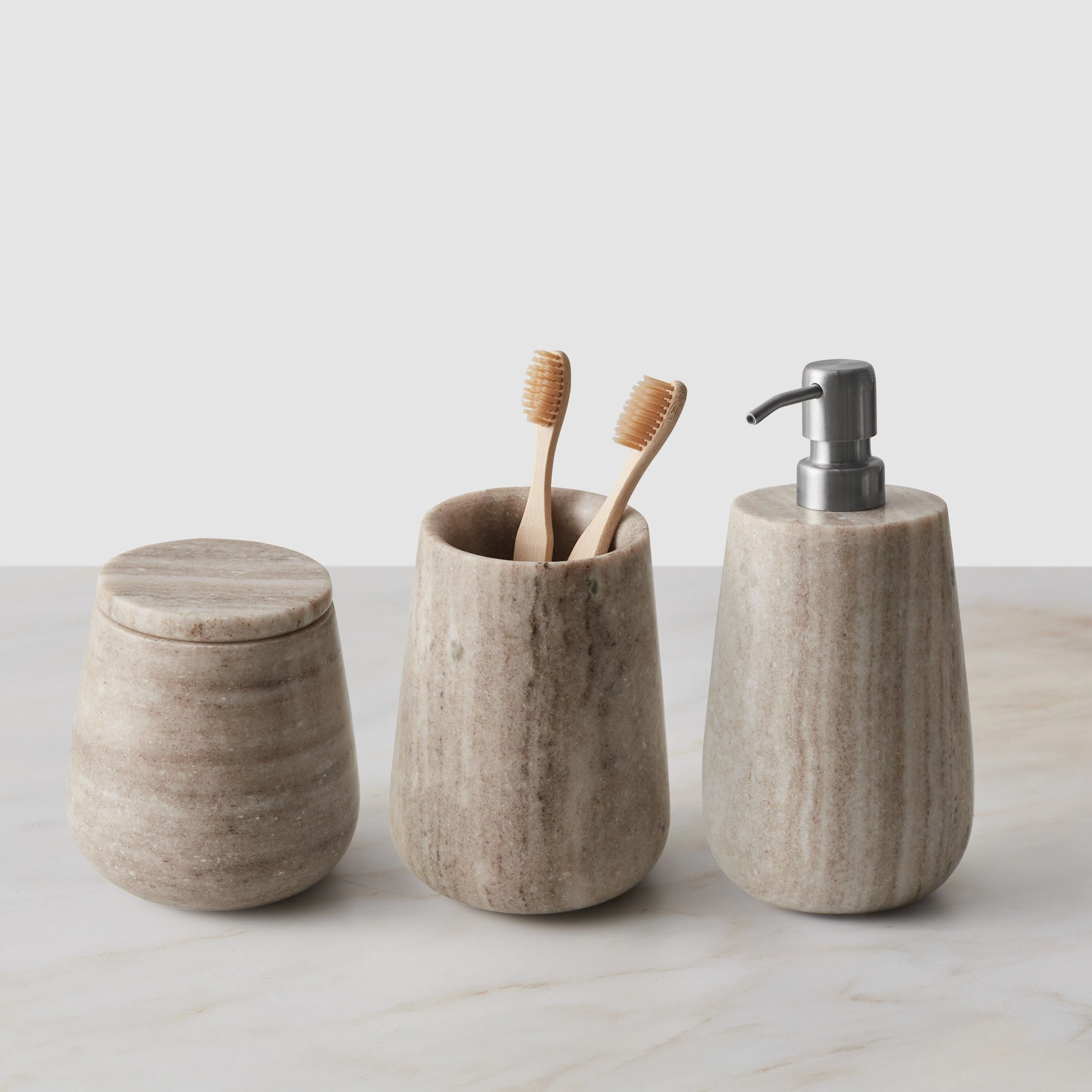 Riya Marble Bath Accessory Set