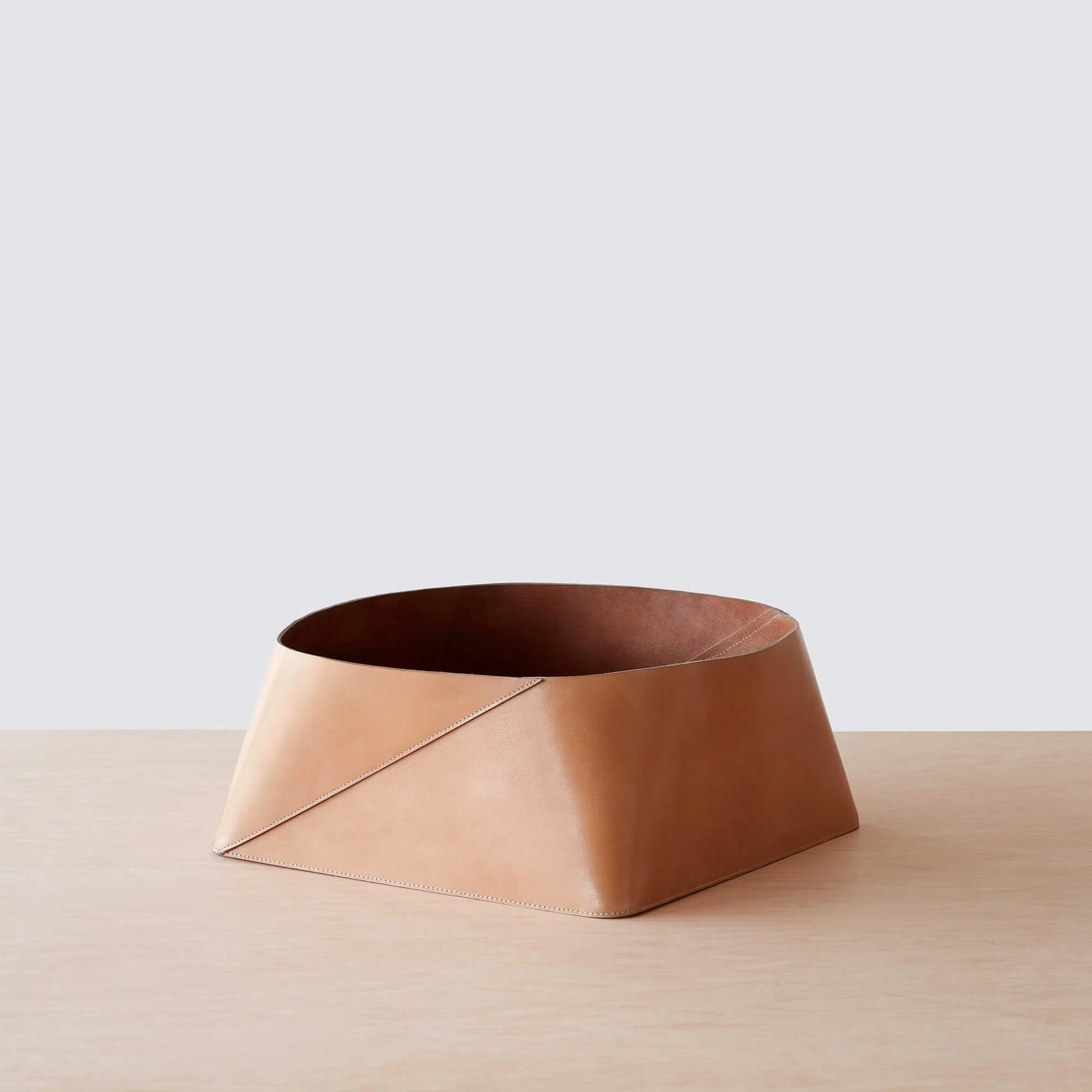 Azad Low Leather Storage Bin