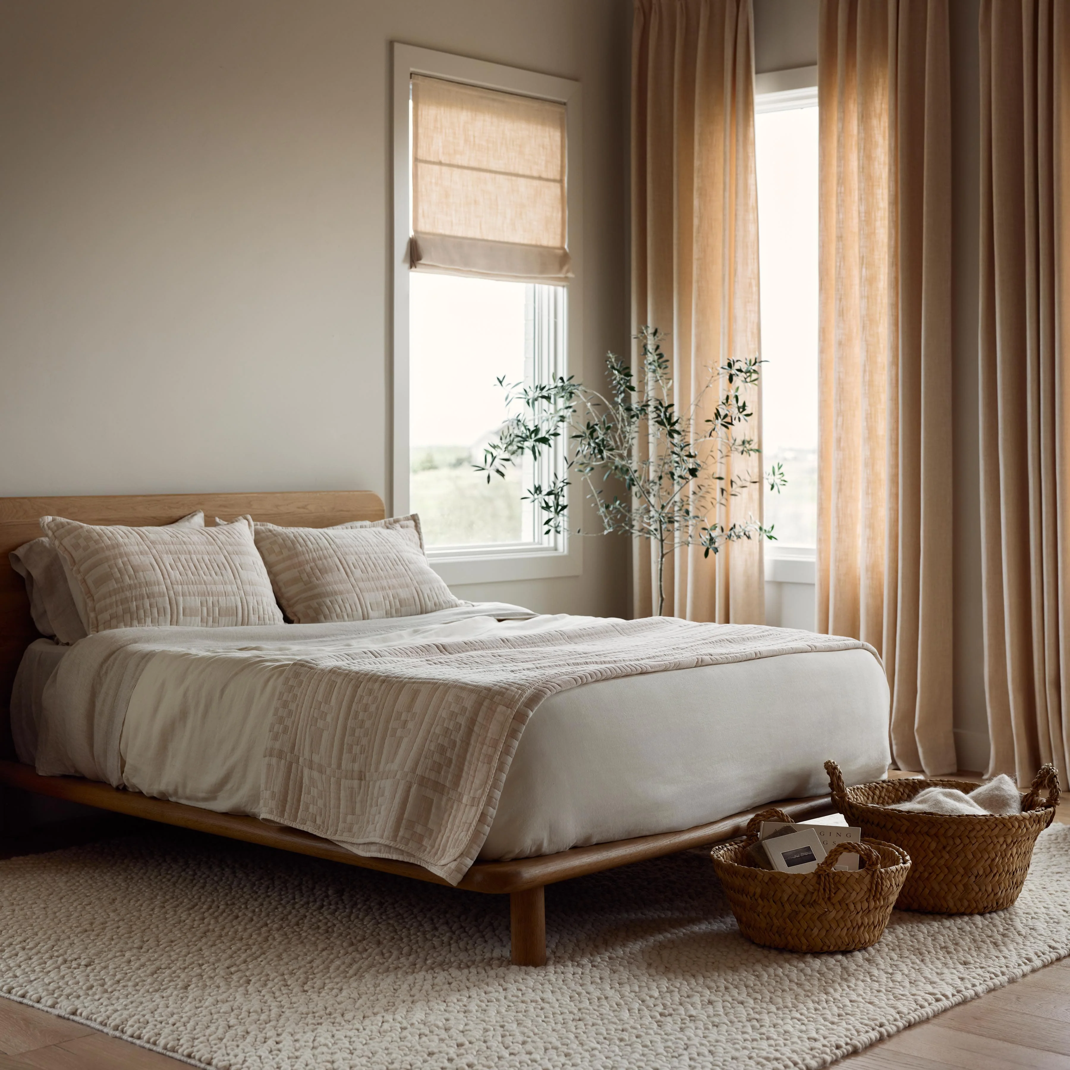 Alegria Organic Cotton Quilted Bed Blanket