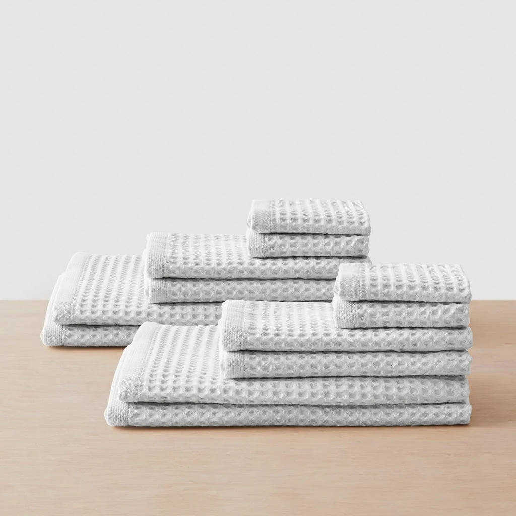 Mara Organic Waffle Bath Towel Set