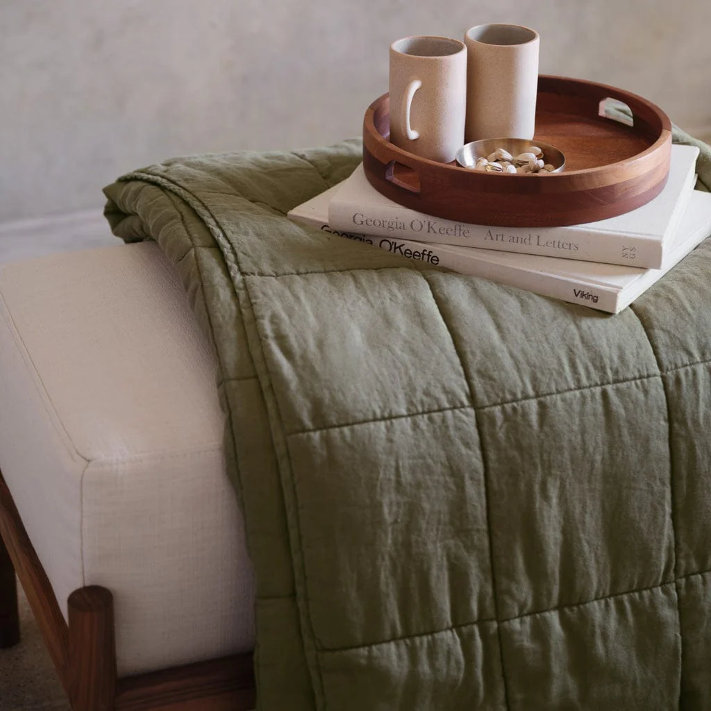 Stonewashed Linen Throw