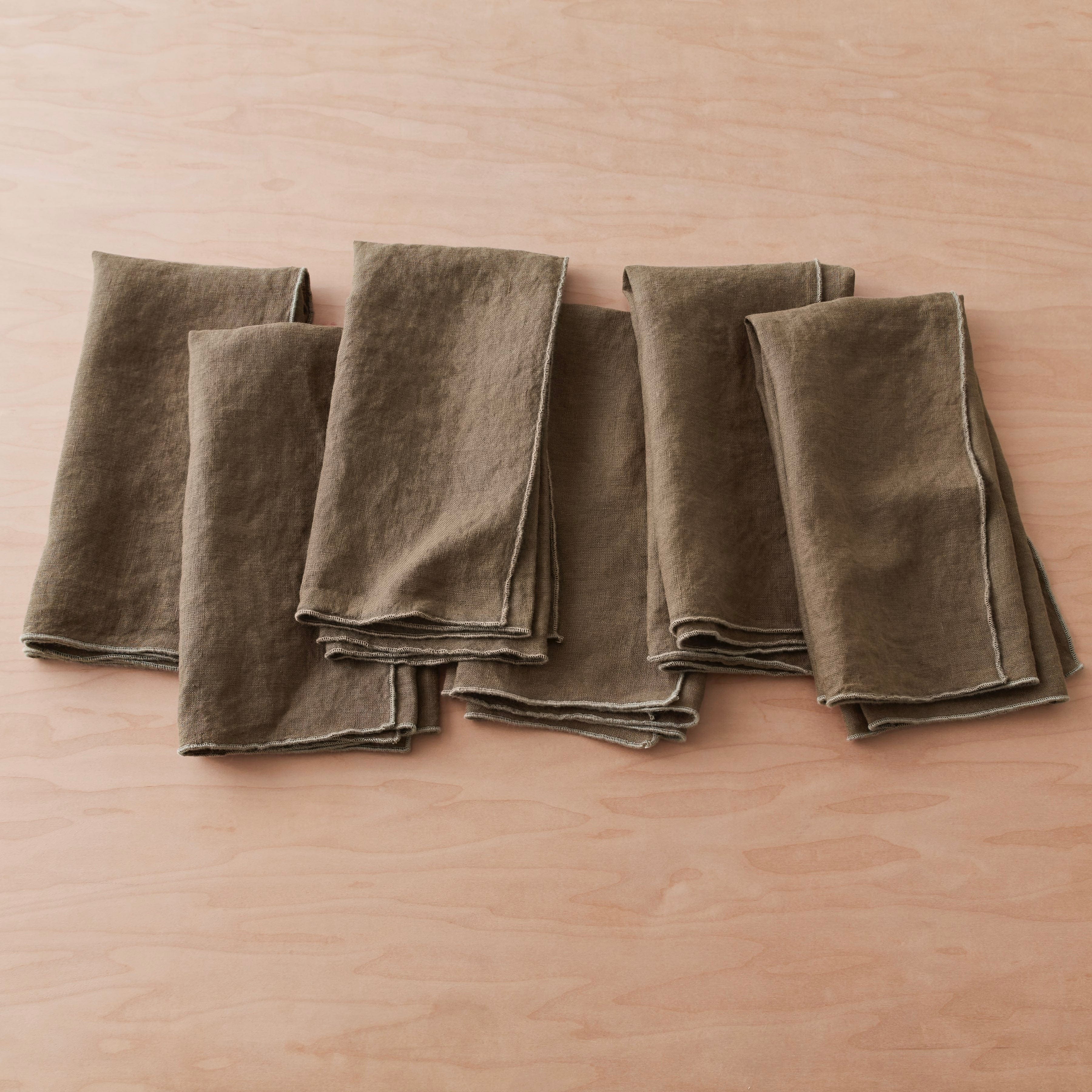 Stonewashed Linen Napkins - Set of 6