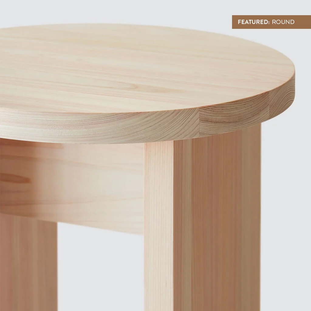 Hinoki Wood Side Table