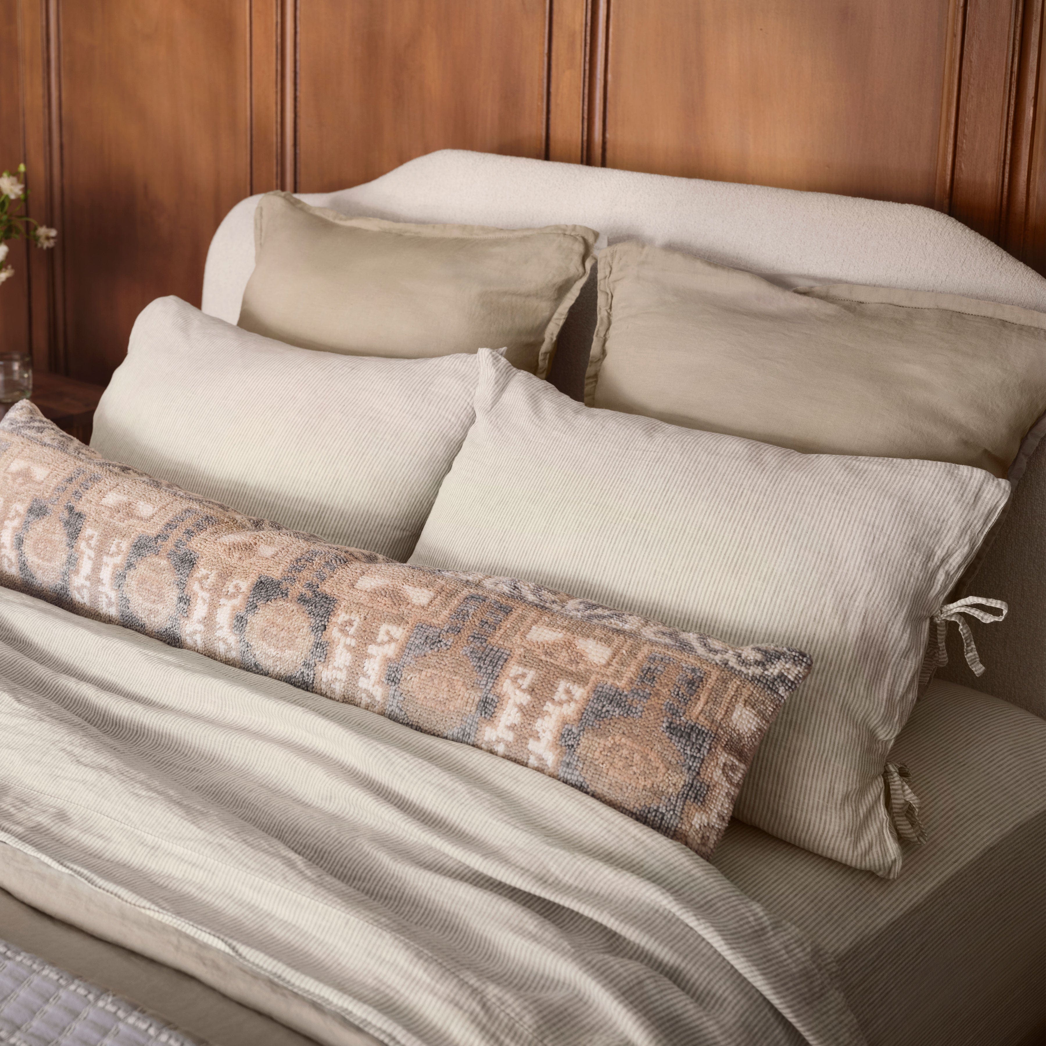Stonewashed Linen Pillowcases with Ties