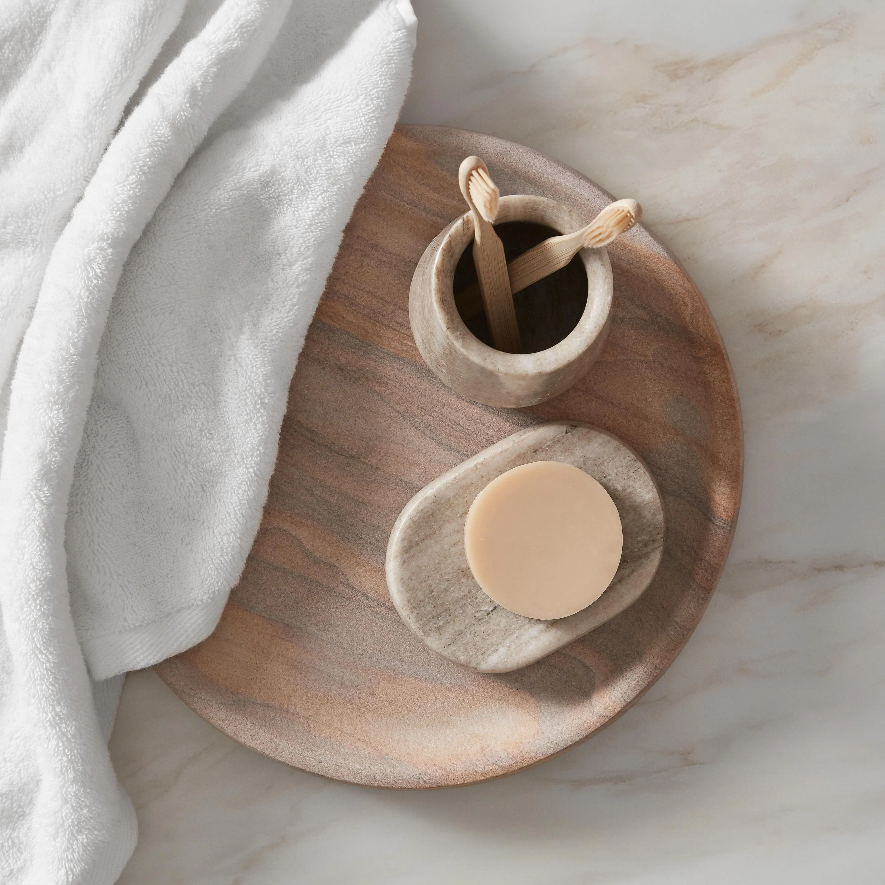 Riya Marble Toothbrush Holder