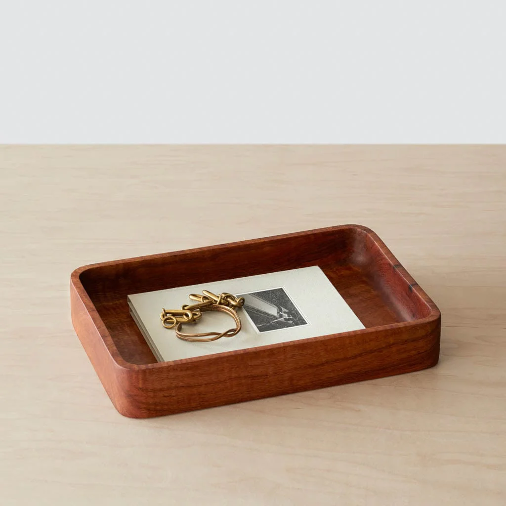 Tikal Rectangular Wood Tray