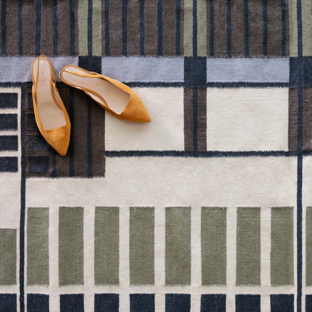 Amman Handwoven Area Rug - Olive