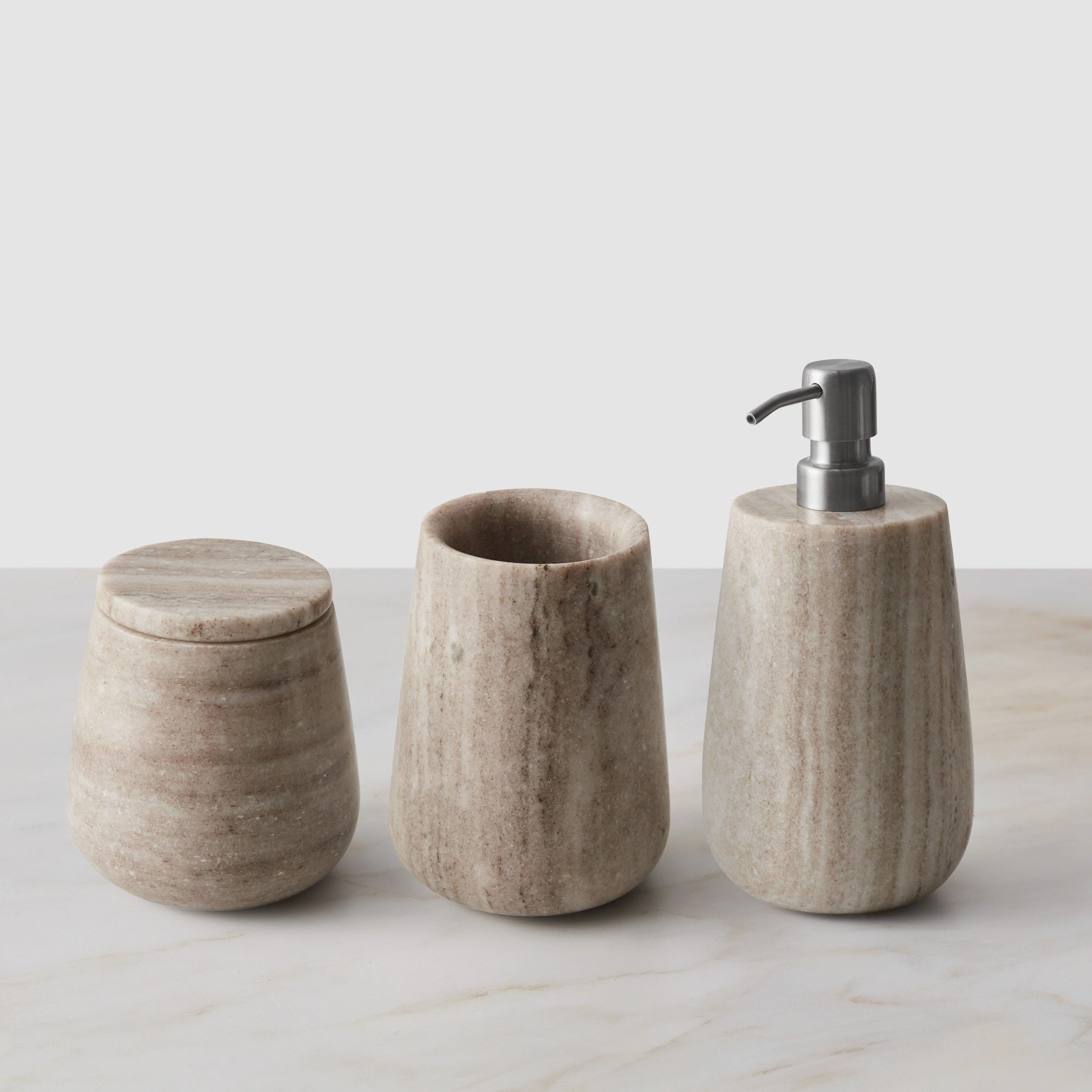 Riya Marble Bath Accessory Set