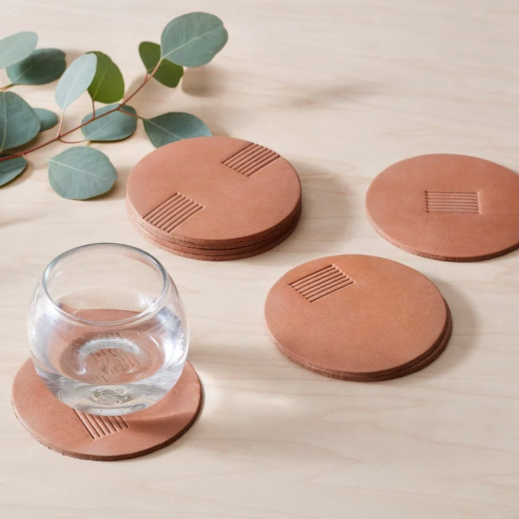Azad Leather Coasters