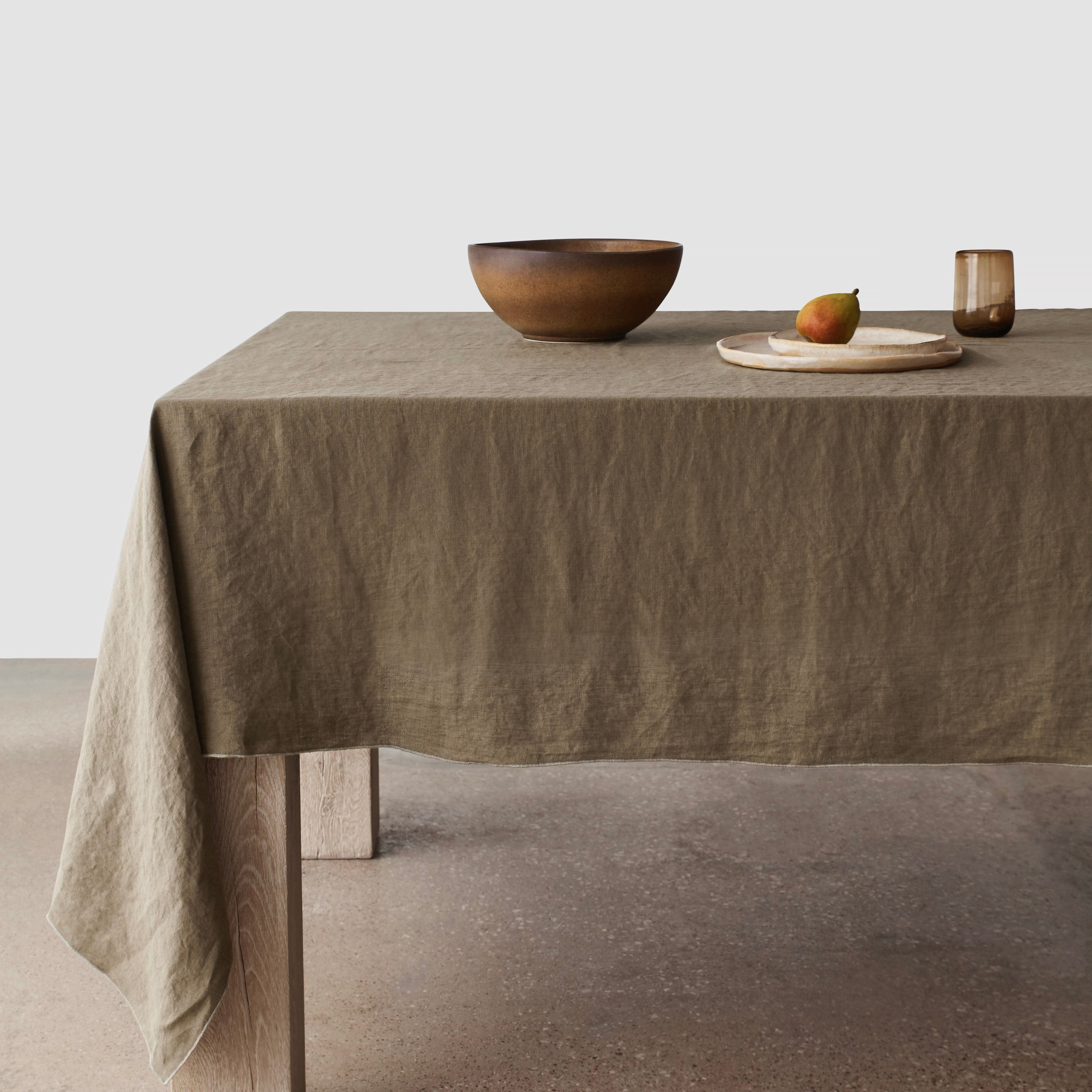 Stonewashed Linen Tablecloth